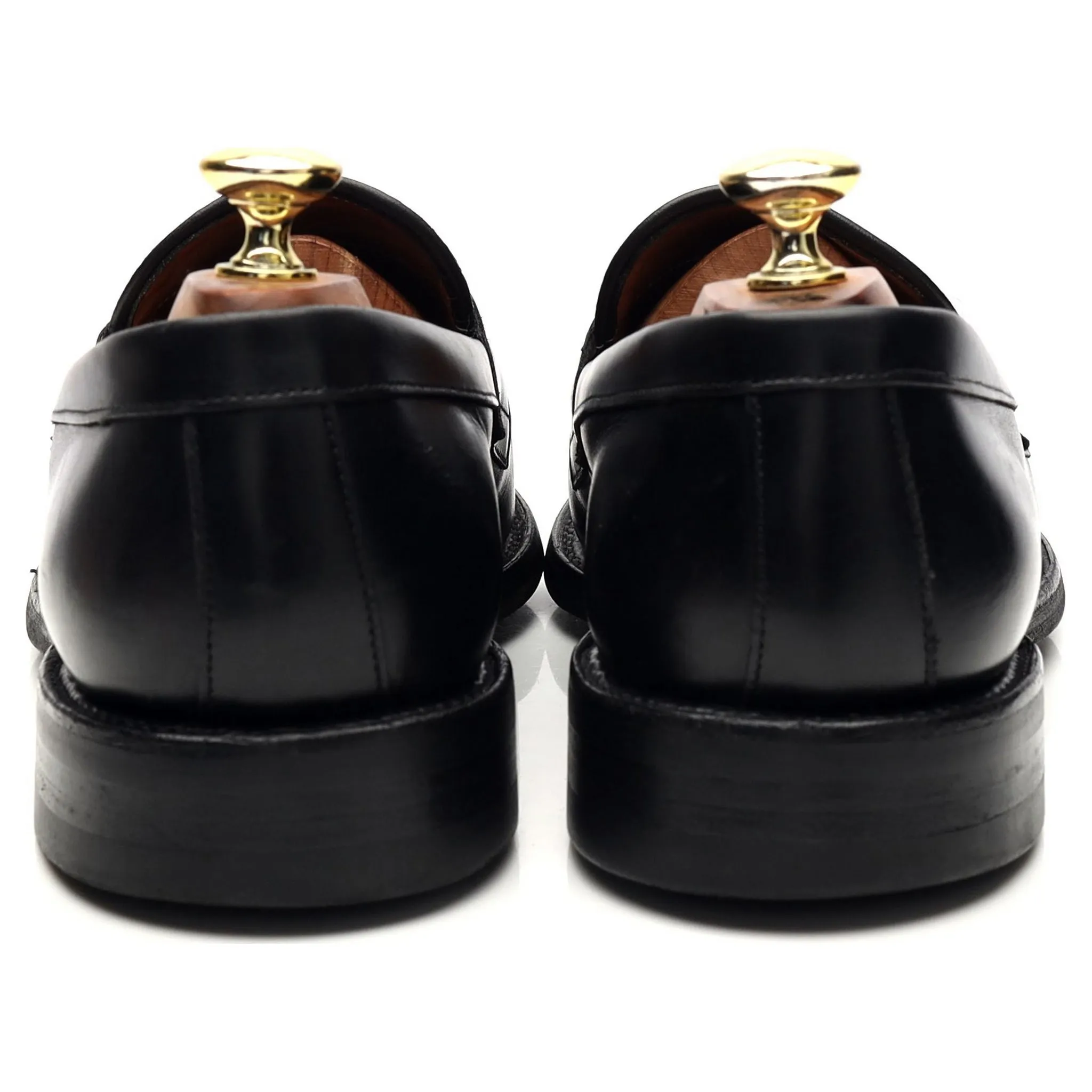 'Howard' Black Leather Loafers UK 7 F