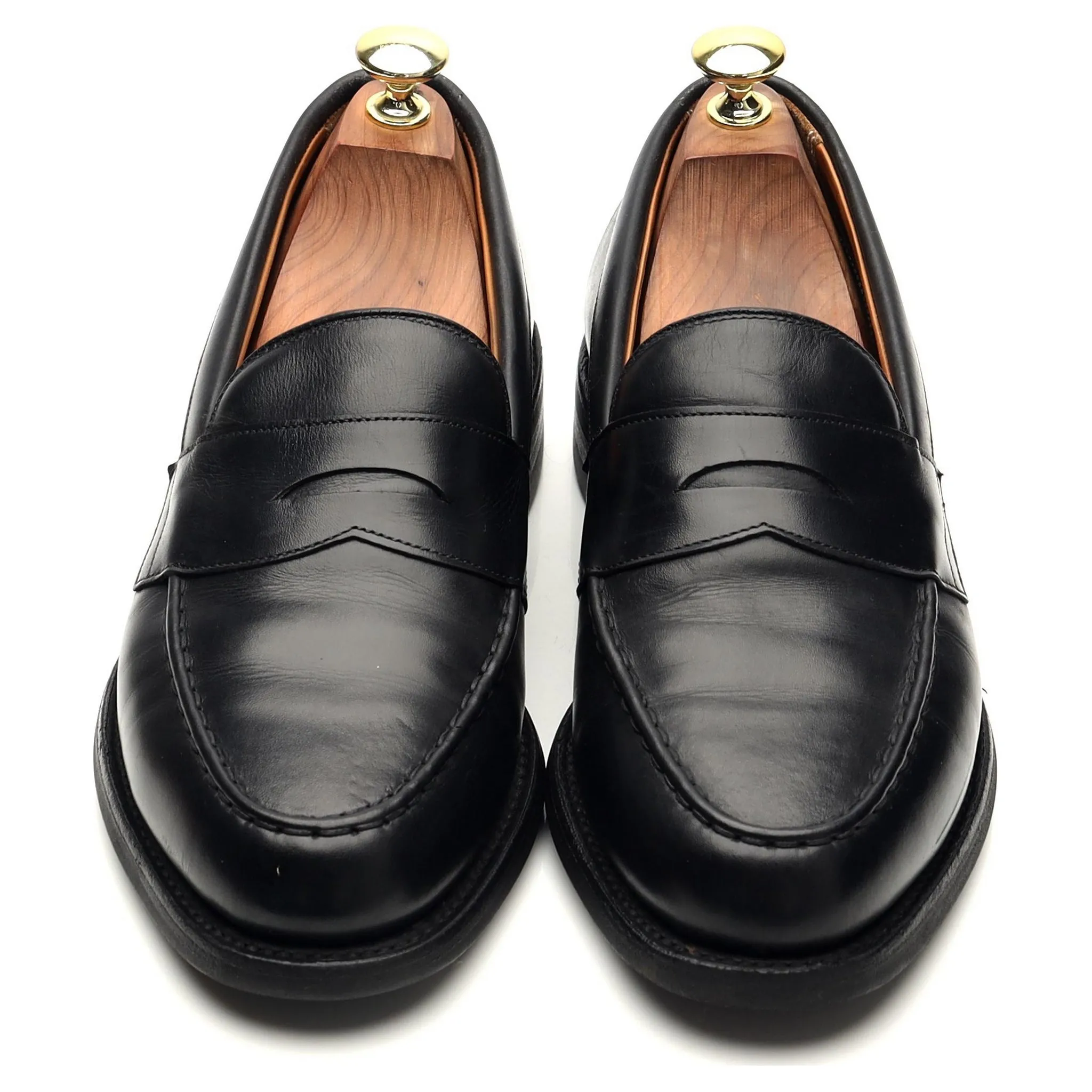 'Howard' Black Leather Loafers UK 7 F