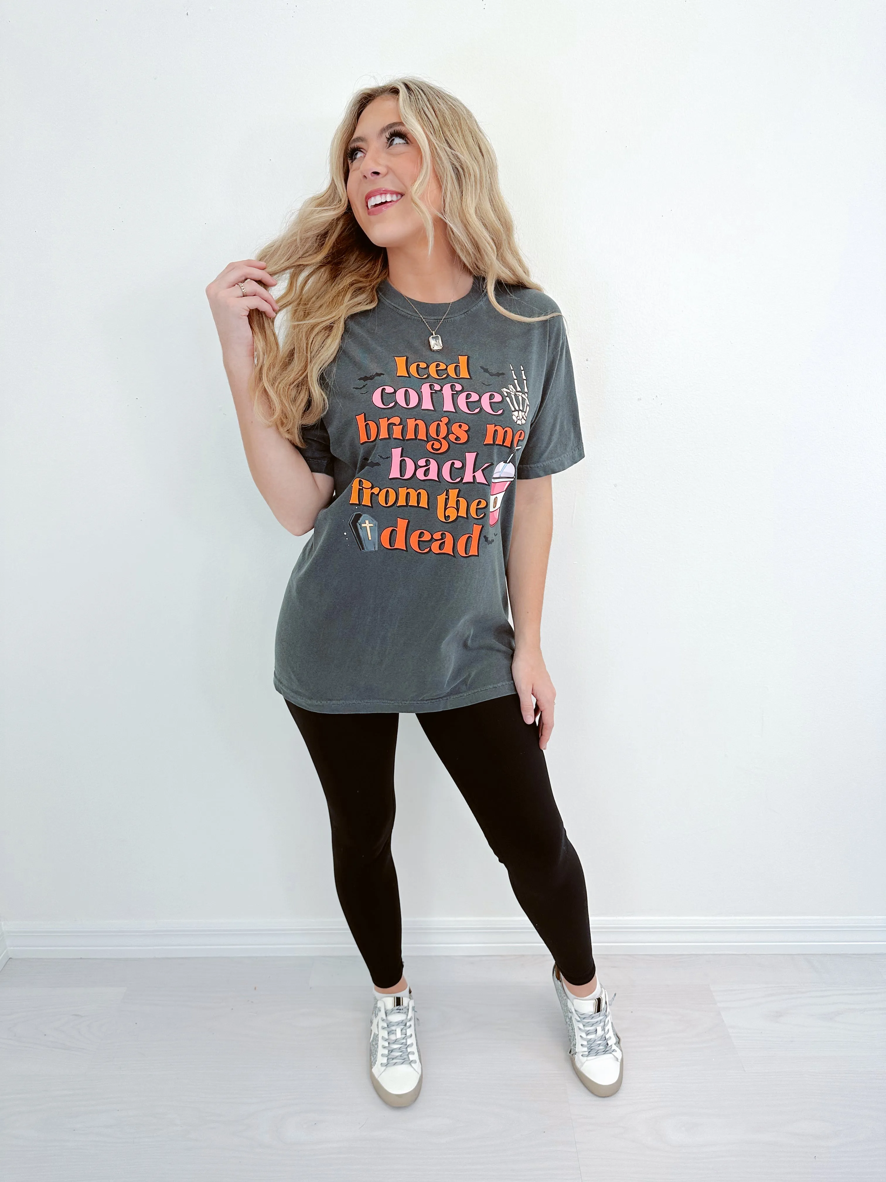 Iced Coffee Comfort Colors Graphic Tee S-3X - 3 Colors