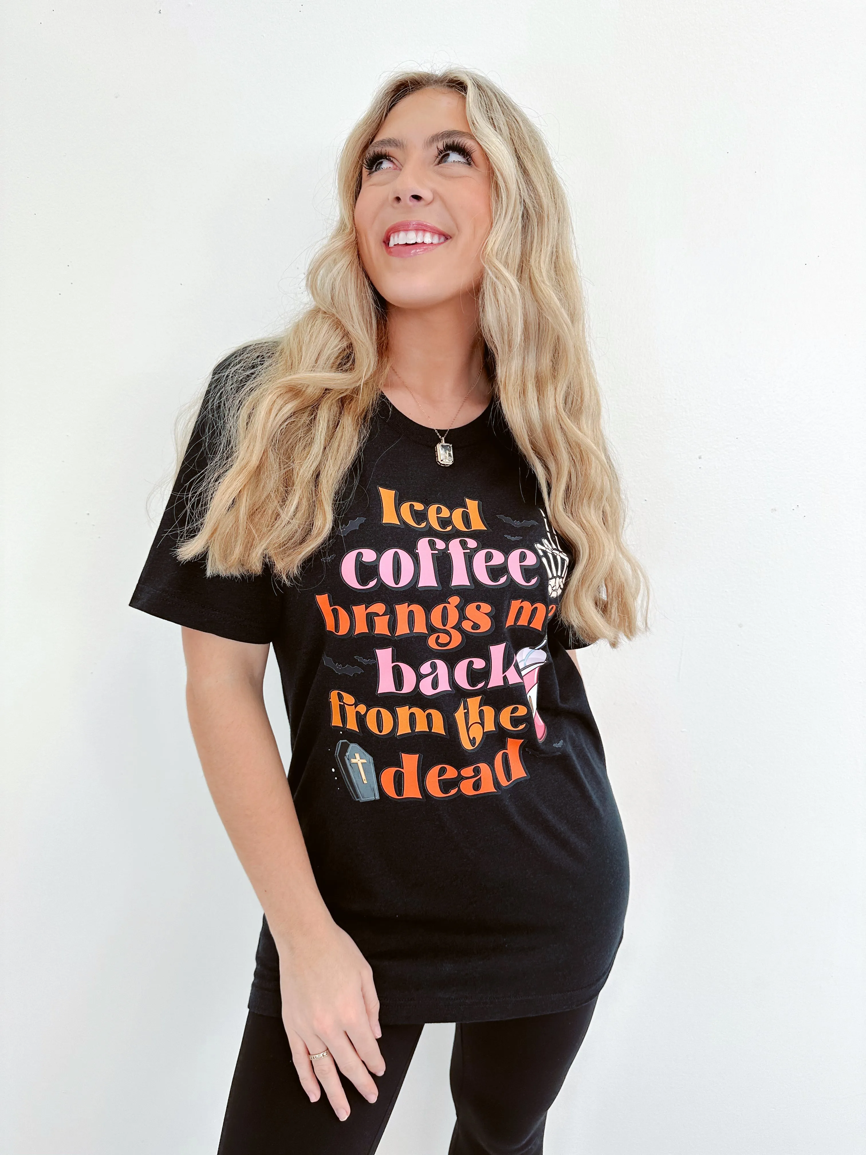 Iced Coffee Comfort Colors Graphic Tee S-3X - 3 Colors