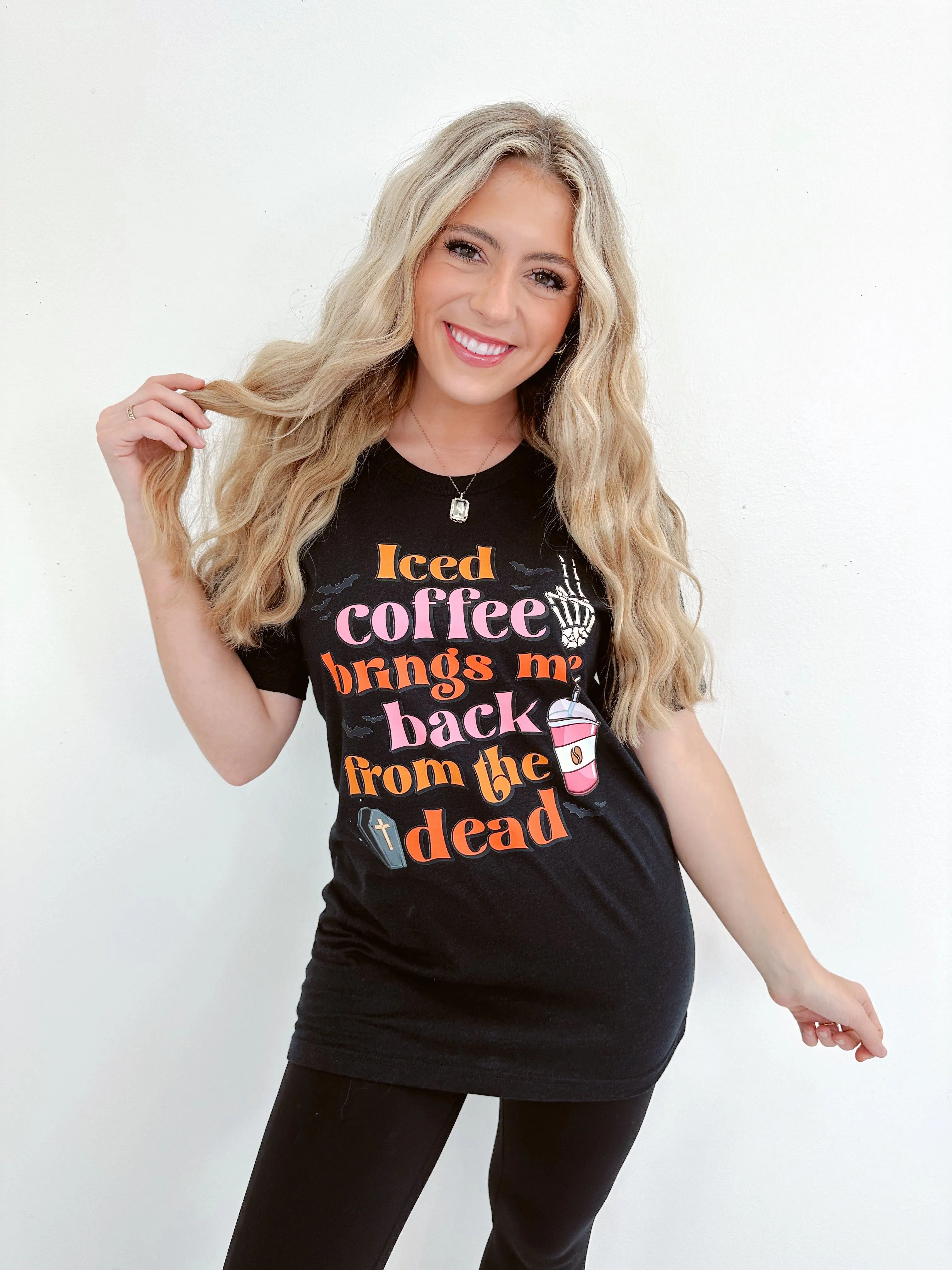 Iced Coffee Comfort Colors Graphic Tee S-3X - 3 Colors