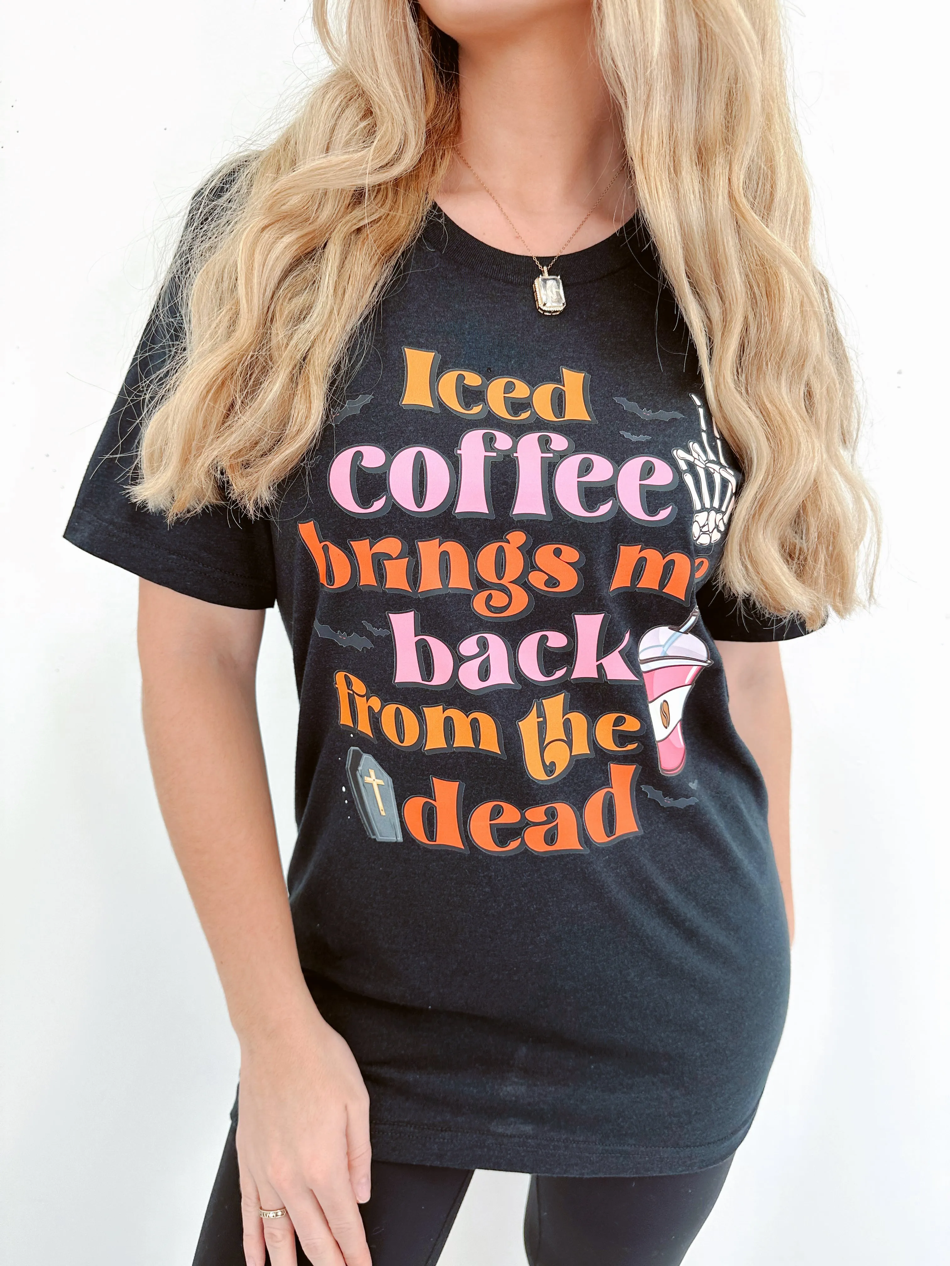 Iced Coffee Comfort Colors Graphic Tee S-3X - 3 Colors