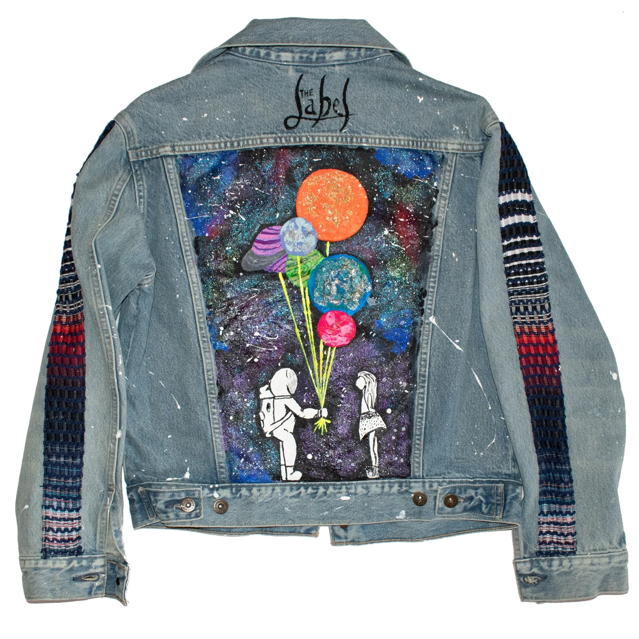I'll Give You All The Planets - Hand Painted Denim Jacket