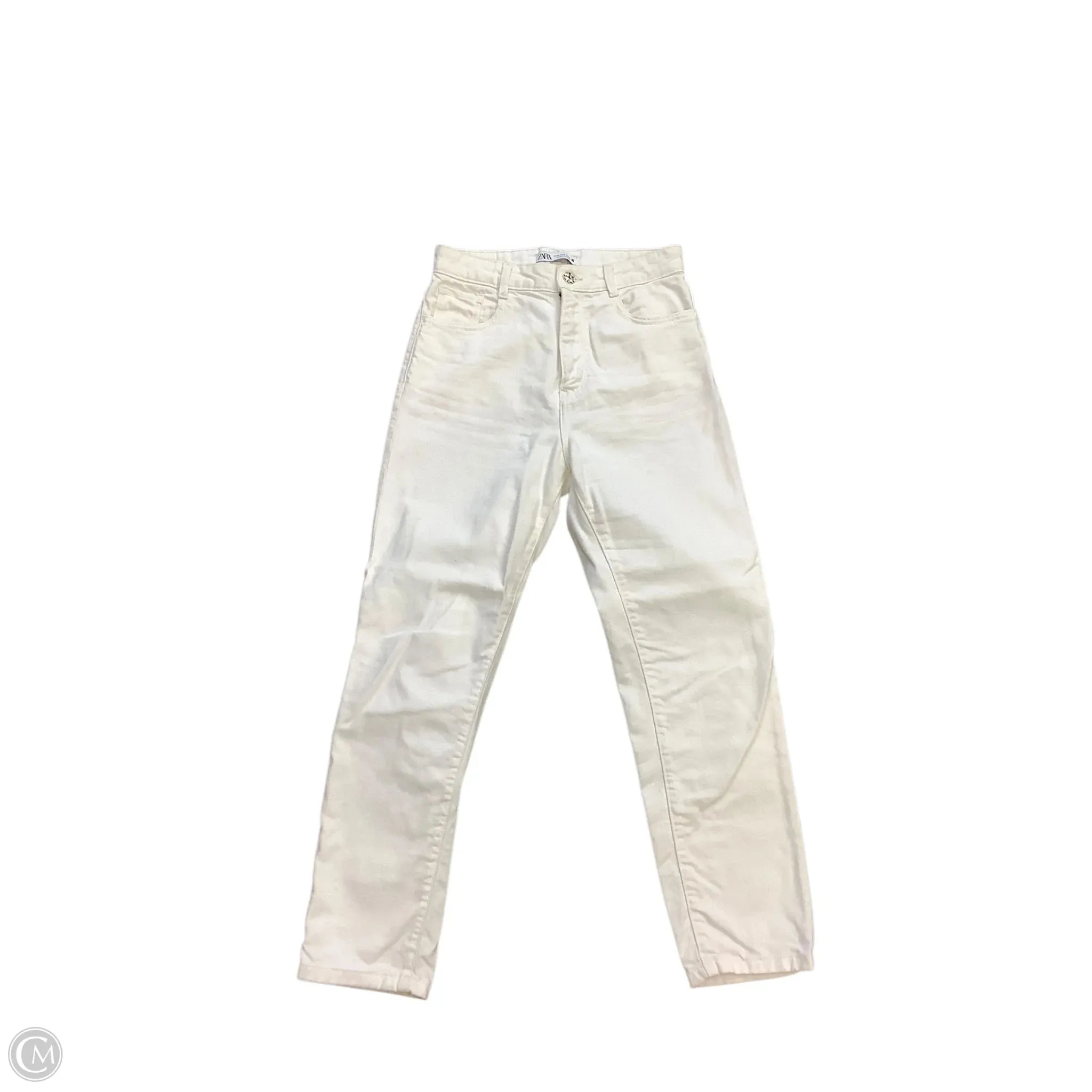 Jeans Straight By Zara In White, Size: 6