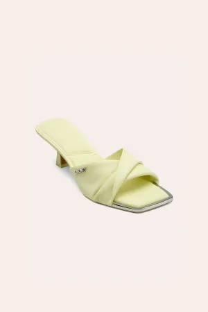 JOLAINE TWIST MID HEEL MULE
