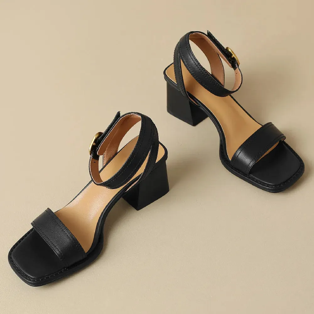 Kinley Ankle Strap Leather Sandals