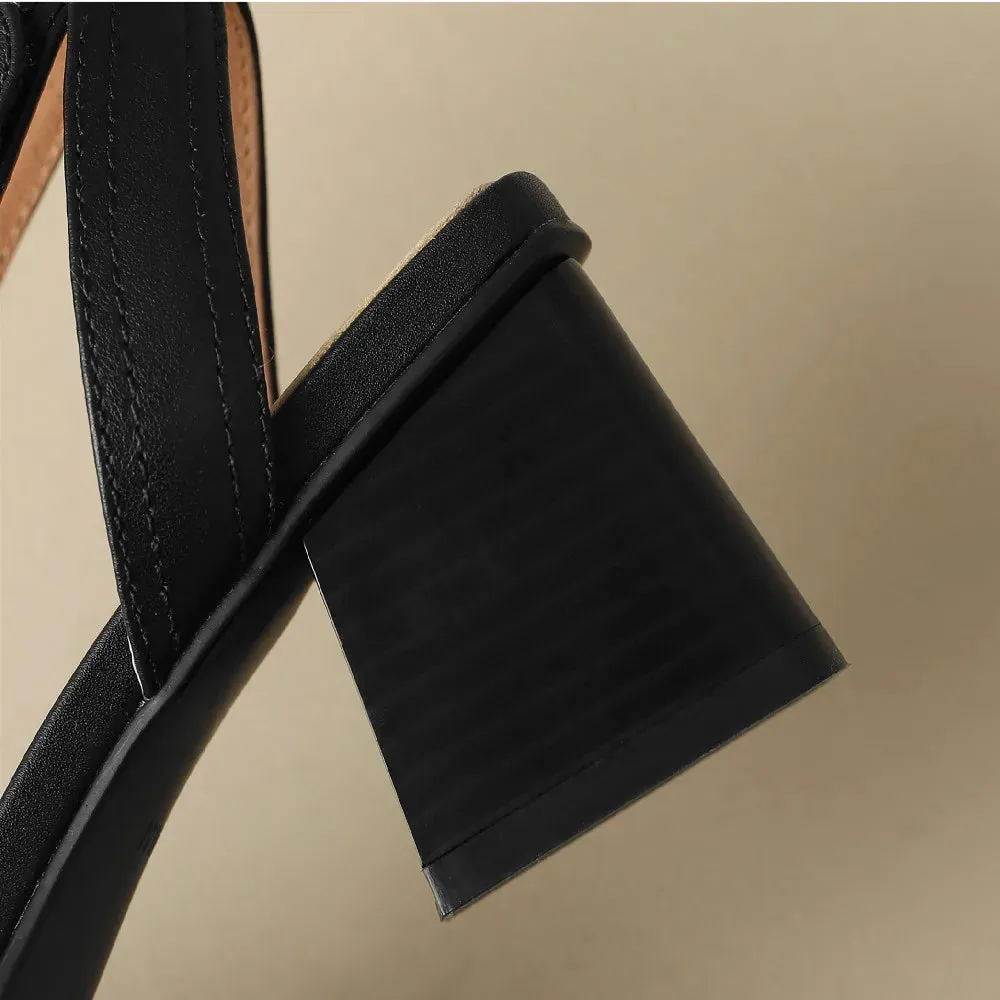 Kinley Ankle Strap Leather Sandals