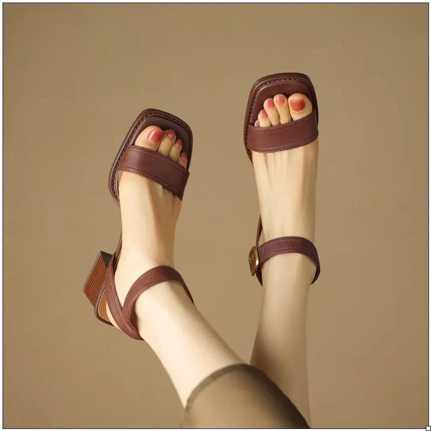 Kinley Ankle Strap Leather Sandals