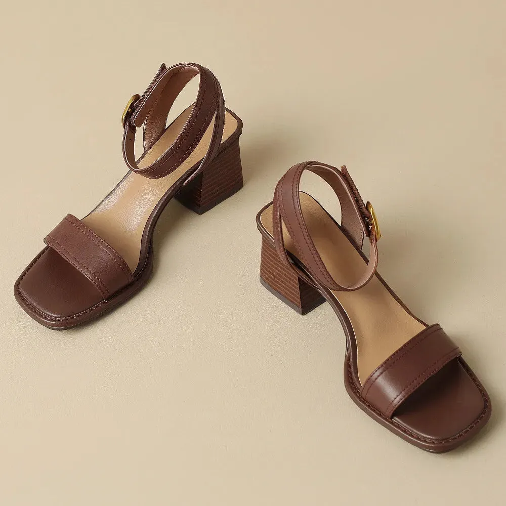 Kinley Ankle Strap Leather Sandals