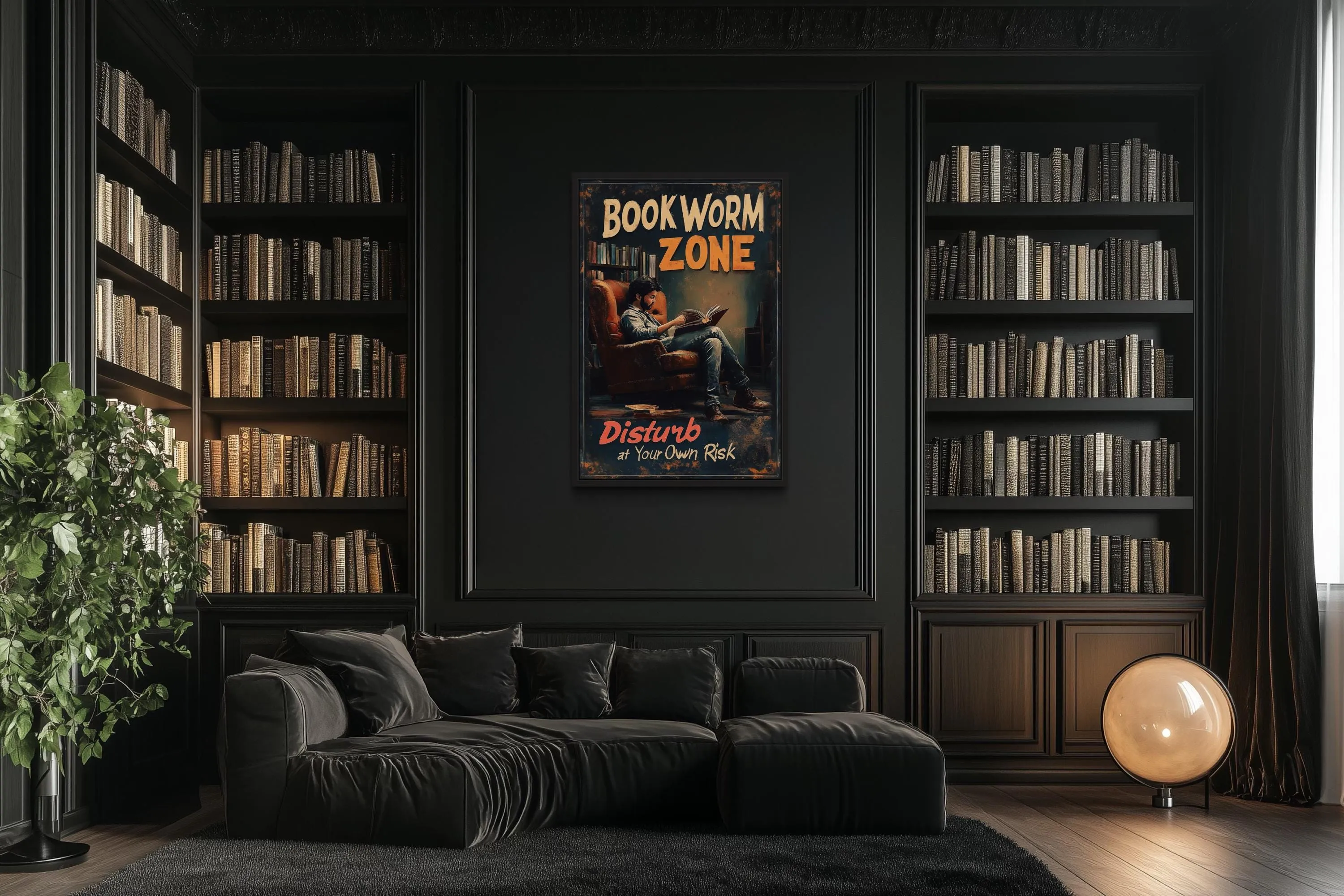 Library Wall Art - Disturb At Your Own Risk Reading Zone Bookworm Canvas Print