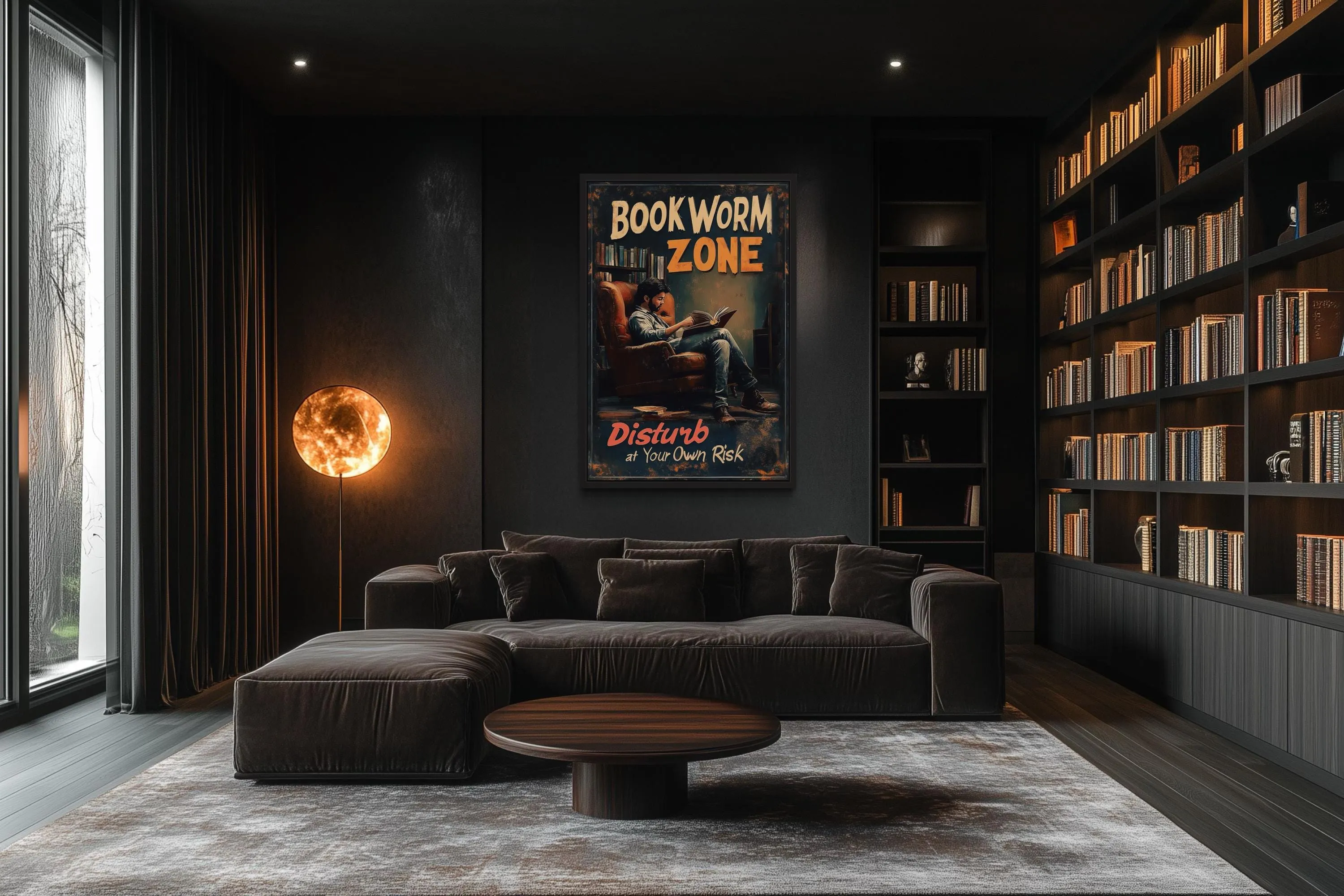 Library Wall Art - Disturb At Your Own Risk Reading Zone Bookworm Canvas Print
