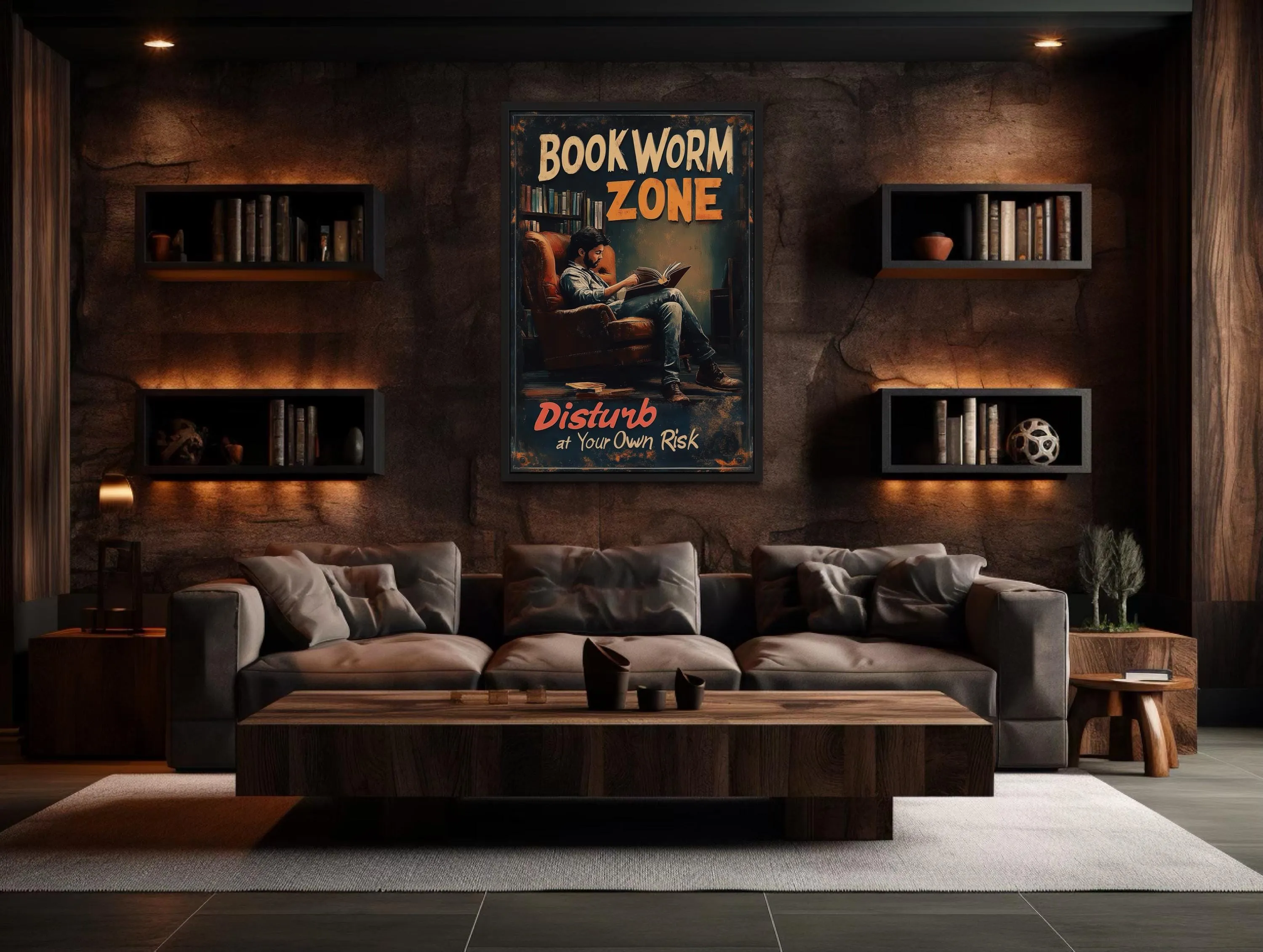 Library Wall Art - Disturb At Your Own Risk Reading Zone Bookworm Canvas Print