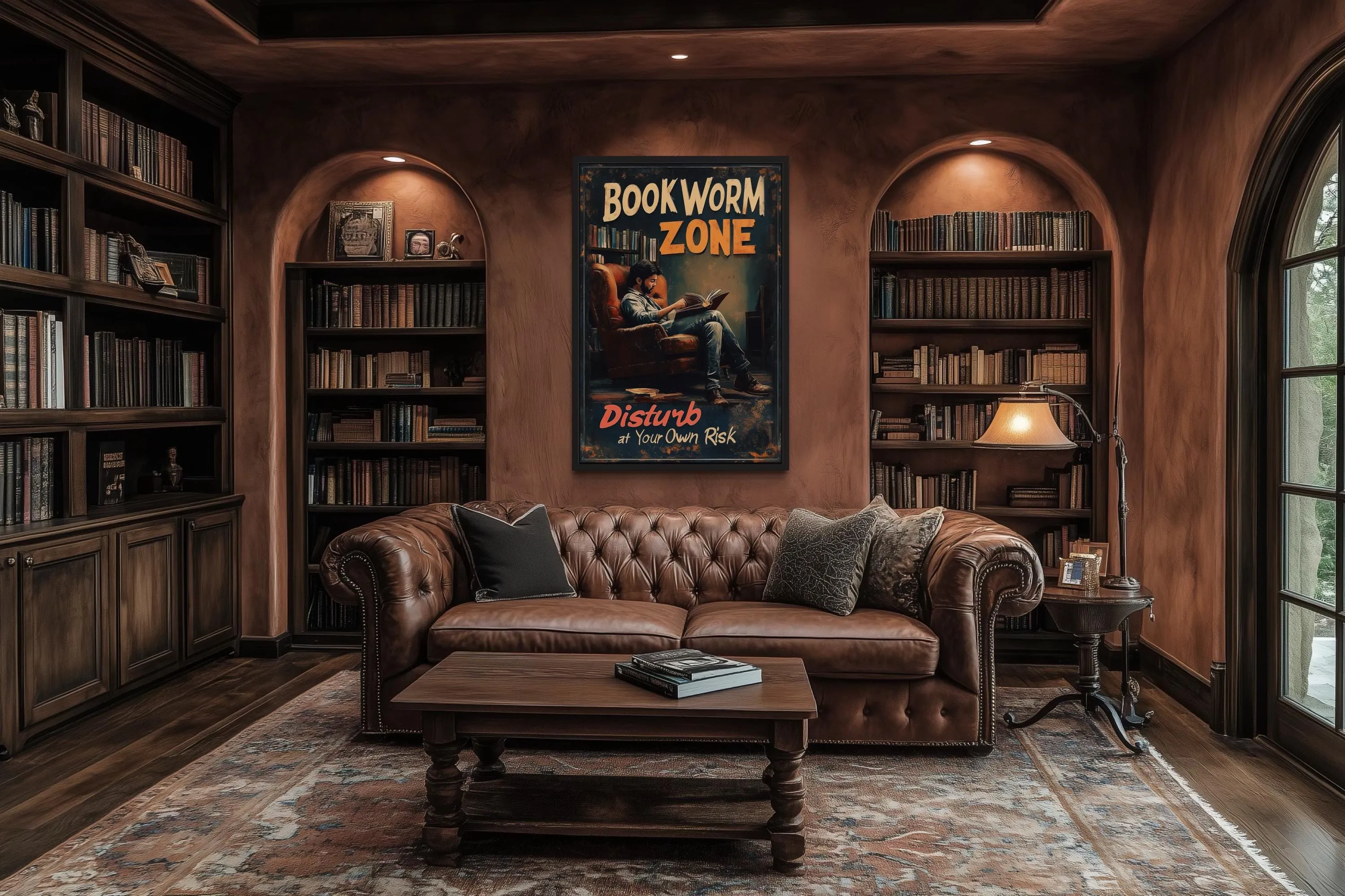 Library Wall Art - Disturb At Your Own Risk Reading Zone Bookworm Canvas Print