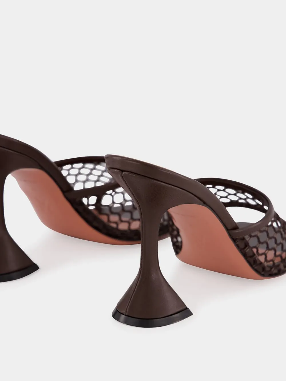 Lupita Mocha Net 95mm Slipper