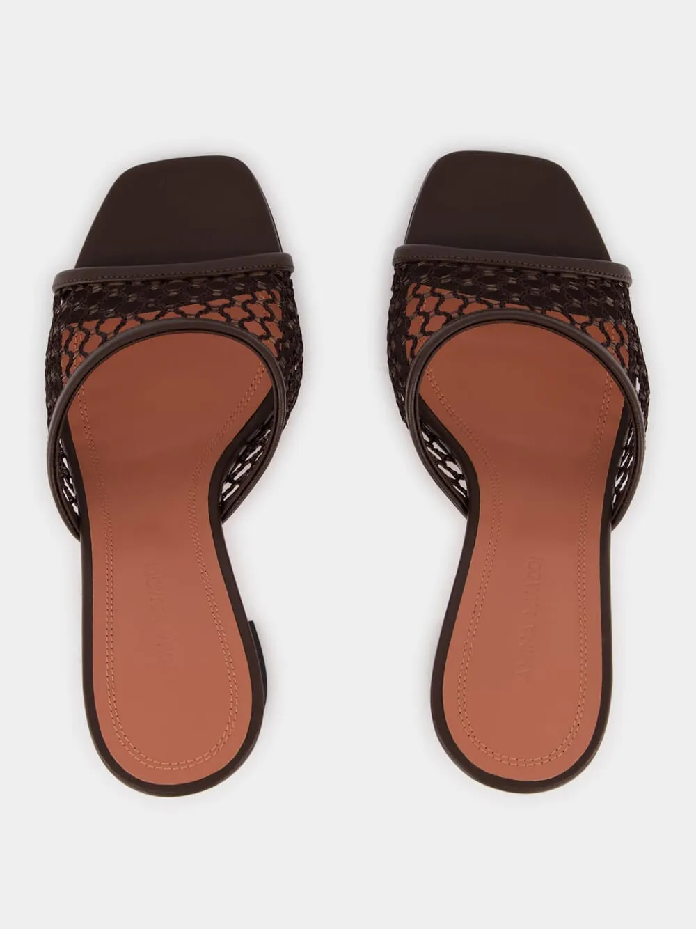 Lupita Mocha Net 95mm Slipper