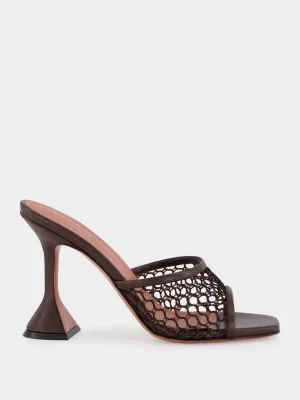 Lupita Mocha Net 95mm Slipper
