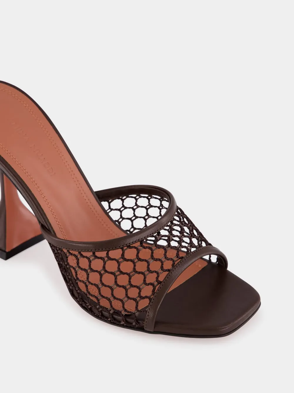 Lupita Mocha Net 95mm Slipper