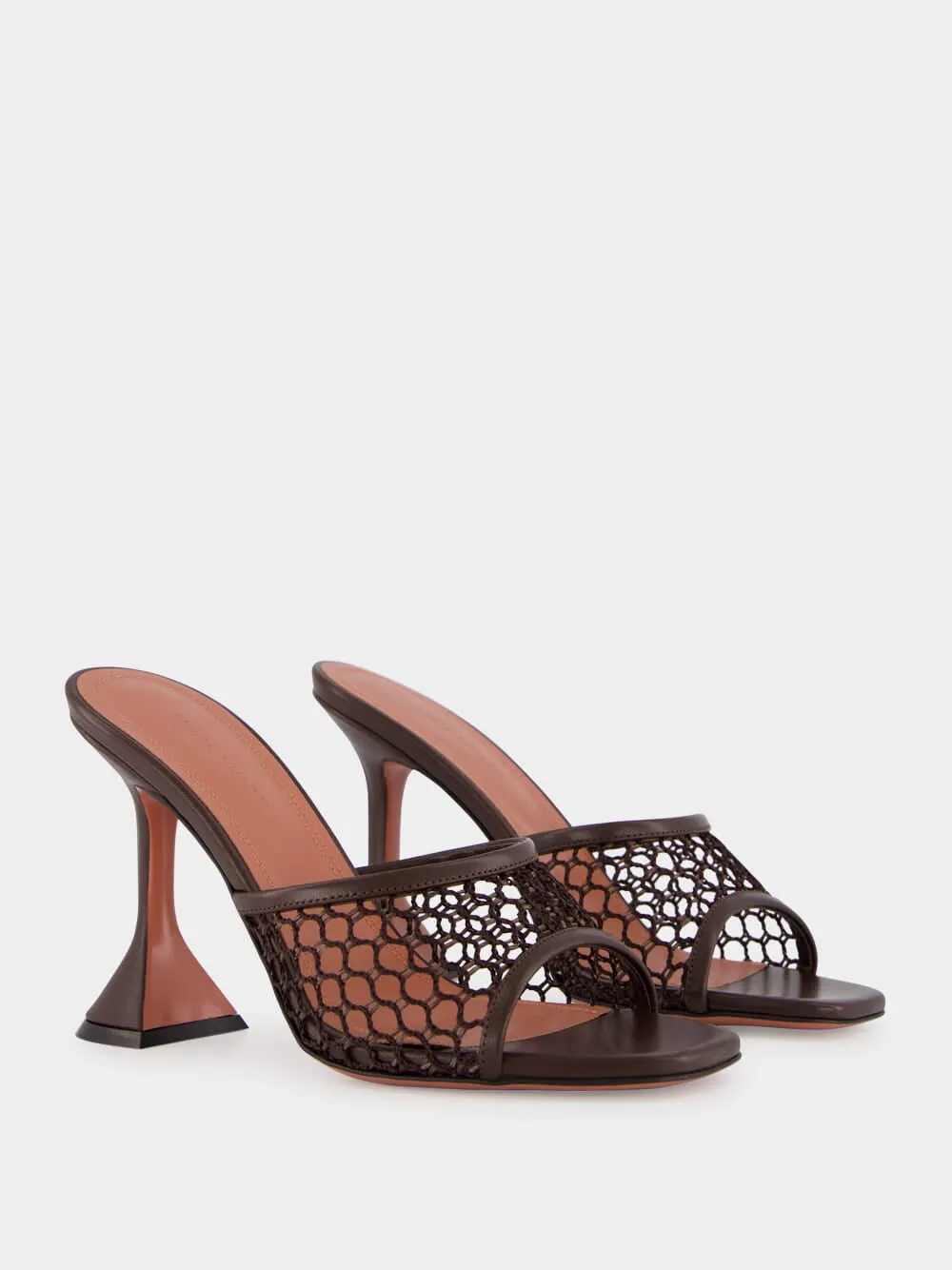 Lupita Mocha Net 95mm Slipper