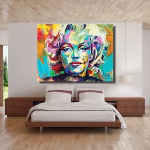 Marilyn Monroe Portrait Oil Painting Abstract Modern Wall Painting on Canvas
