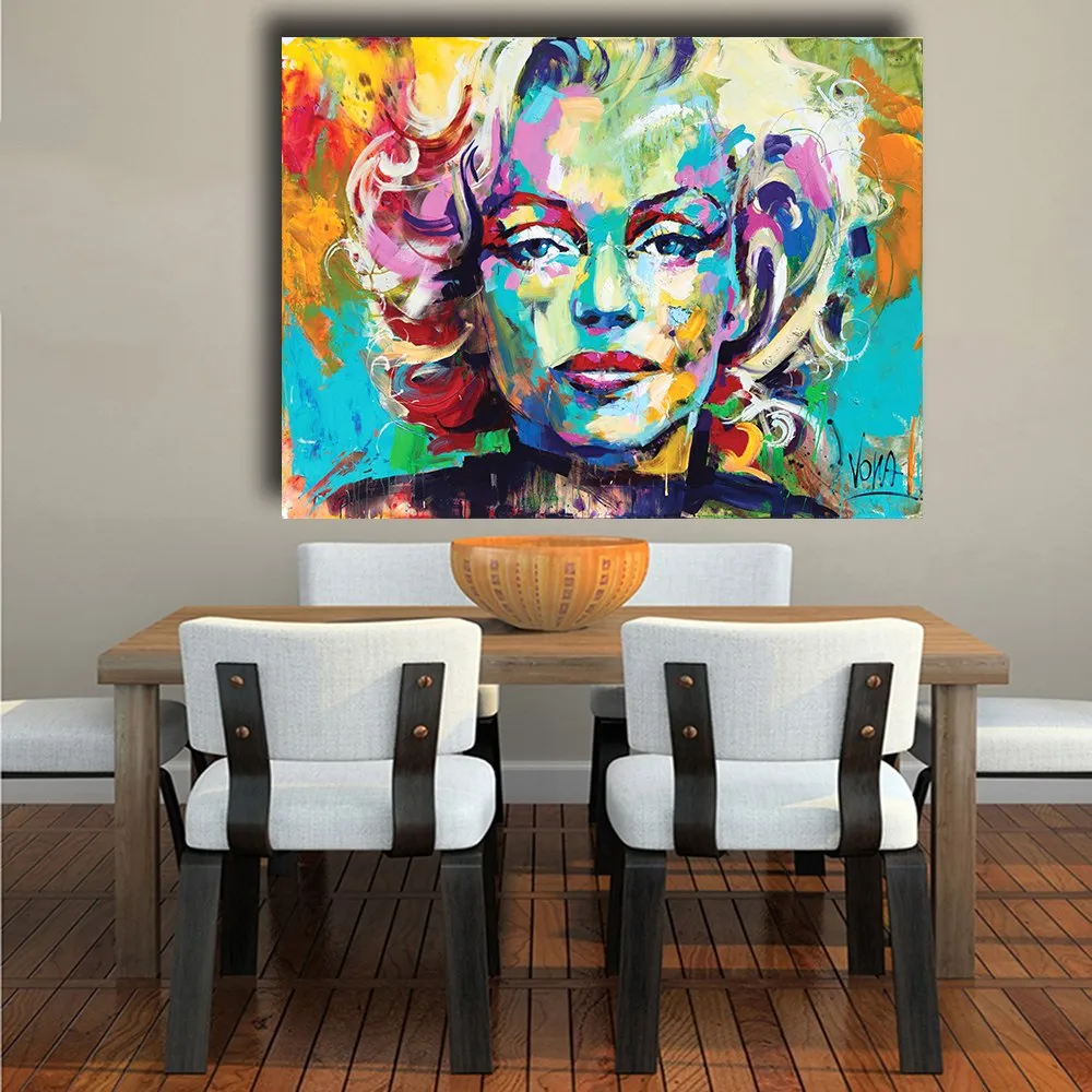 Marilyn Monroe Portrait Oil Painting Abstract Modern Wall Painting on Canvas