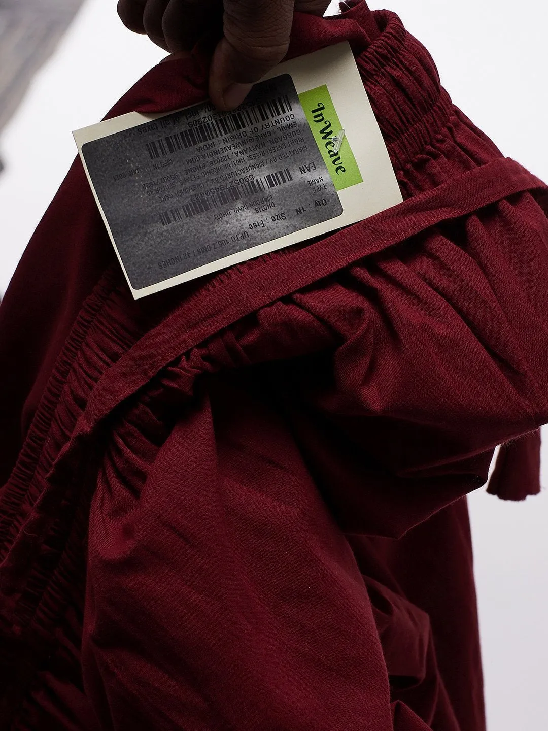 Maroon Cowl Dhoti