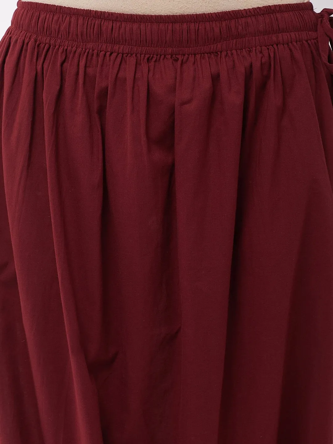 Maroon Cowl Dhoti