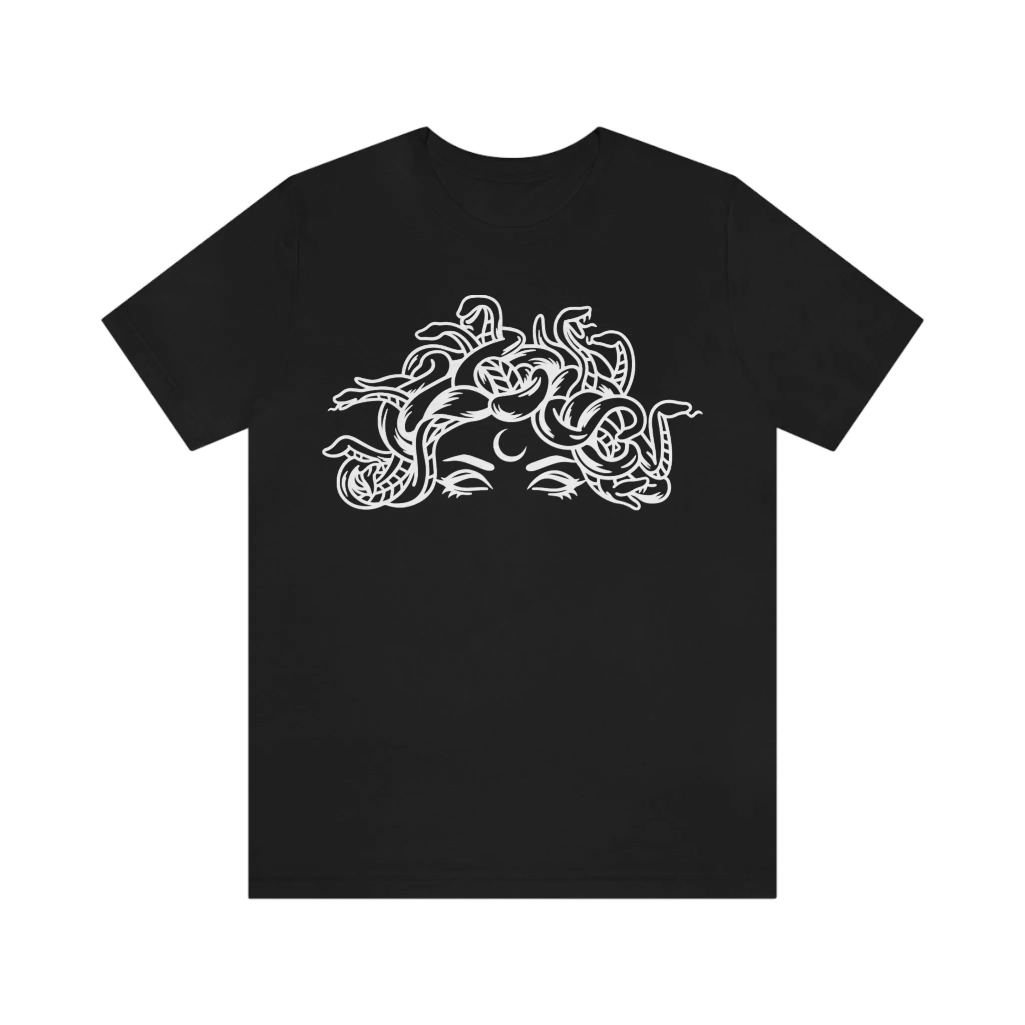 Medusa Head Snakes Comfy T-Shirt, Unisex Jersey Short Sleeve Tee