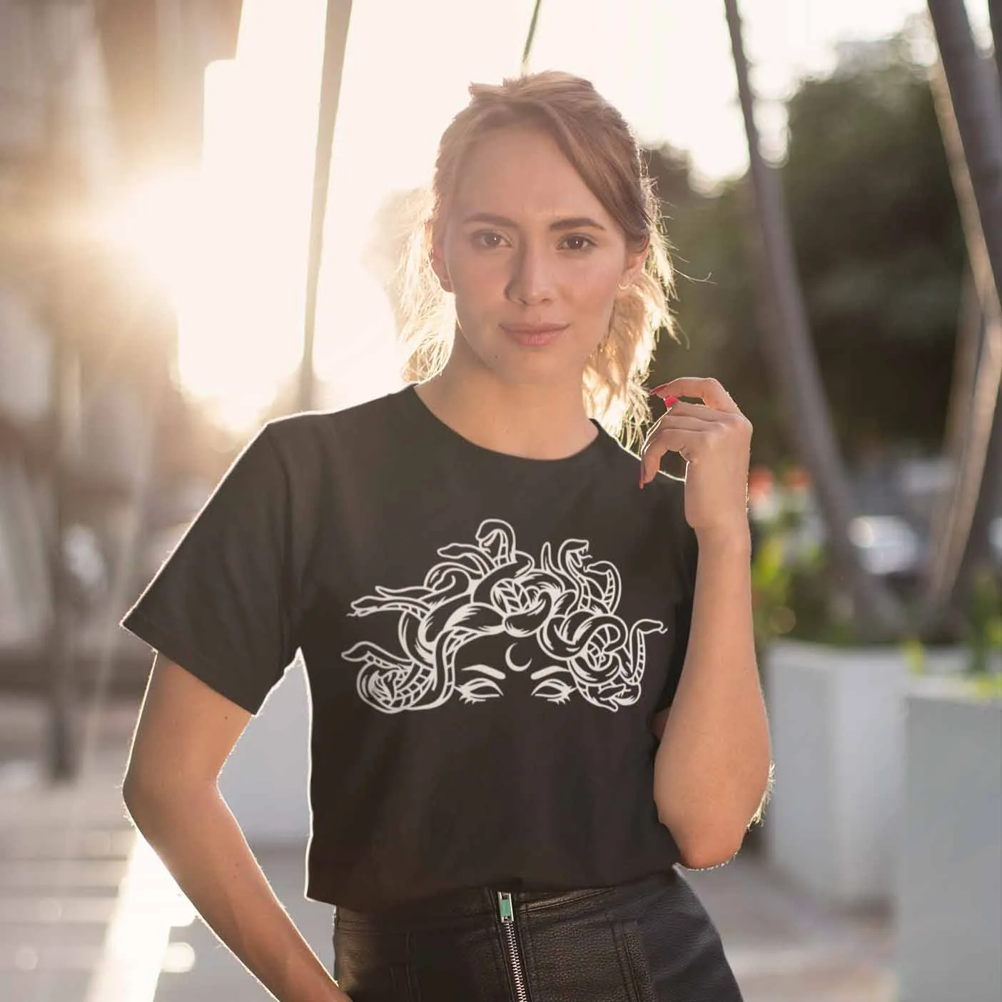 Medusa Head Snakes Comfy T-Shirt, Unisex Jersey Short Sleeve Tee