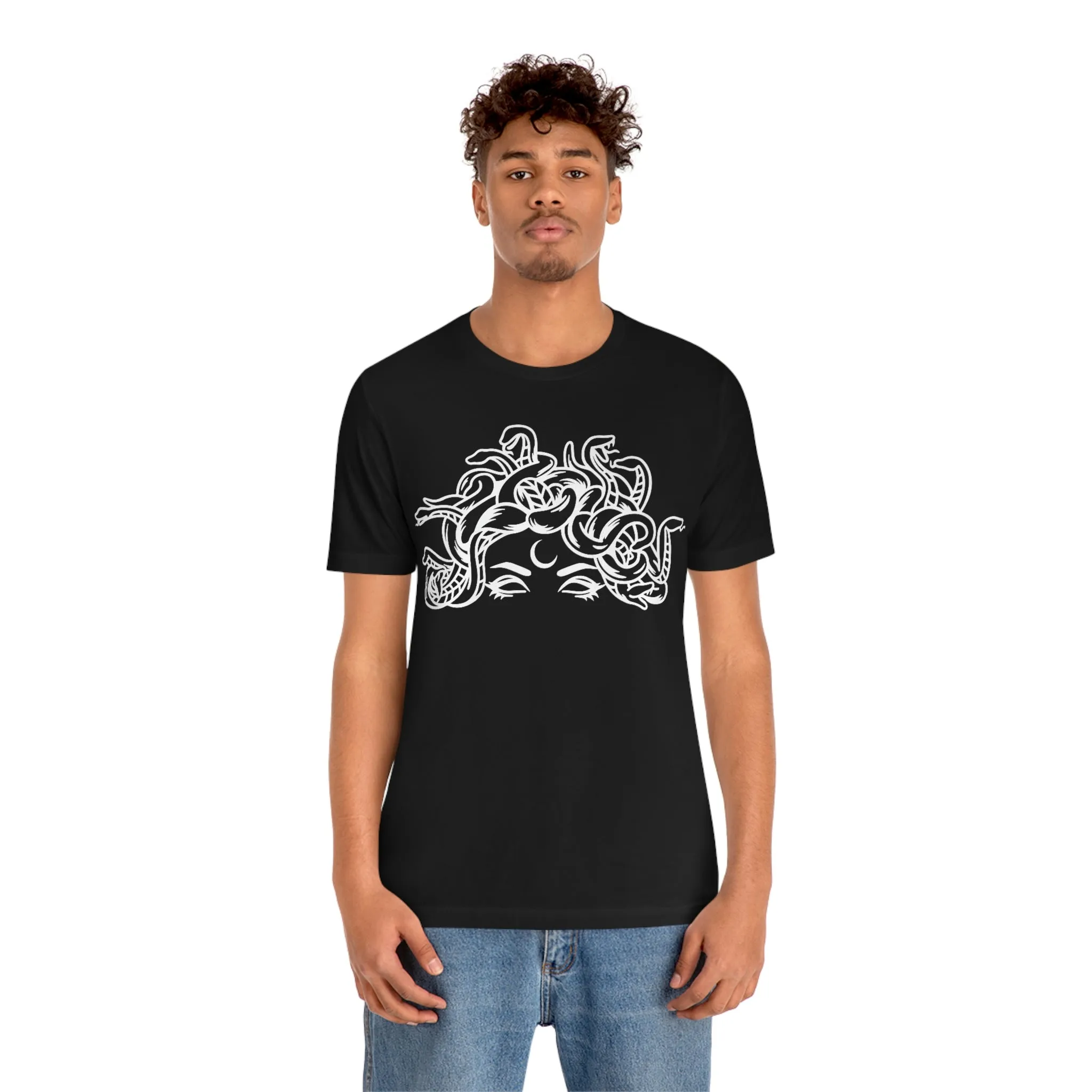 Medusa Head Snakes Comfy T-Shirt, Unisex Jersey Short Sleeve Tee