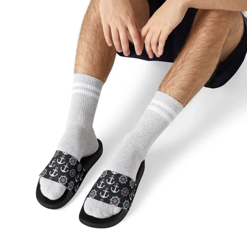 Mens Sandals with Edge to Edge Strap and Ergonomic Sole