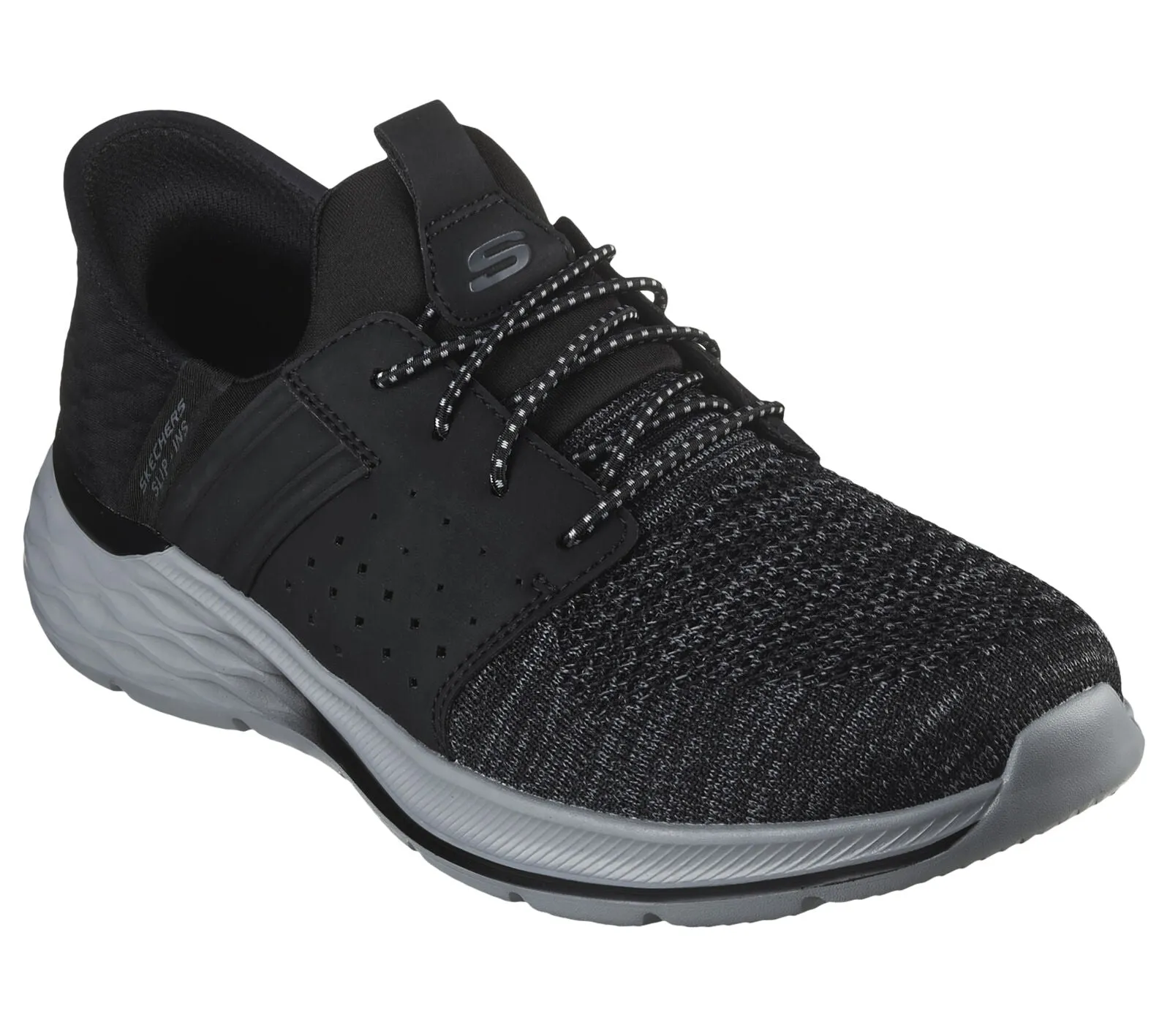 MEN'S SKECHERS SLIP-INS RELAXED FIT: GARNER - NEWICK | BLACK
