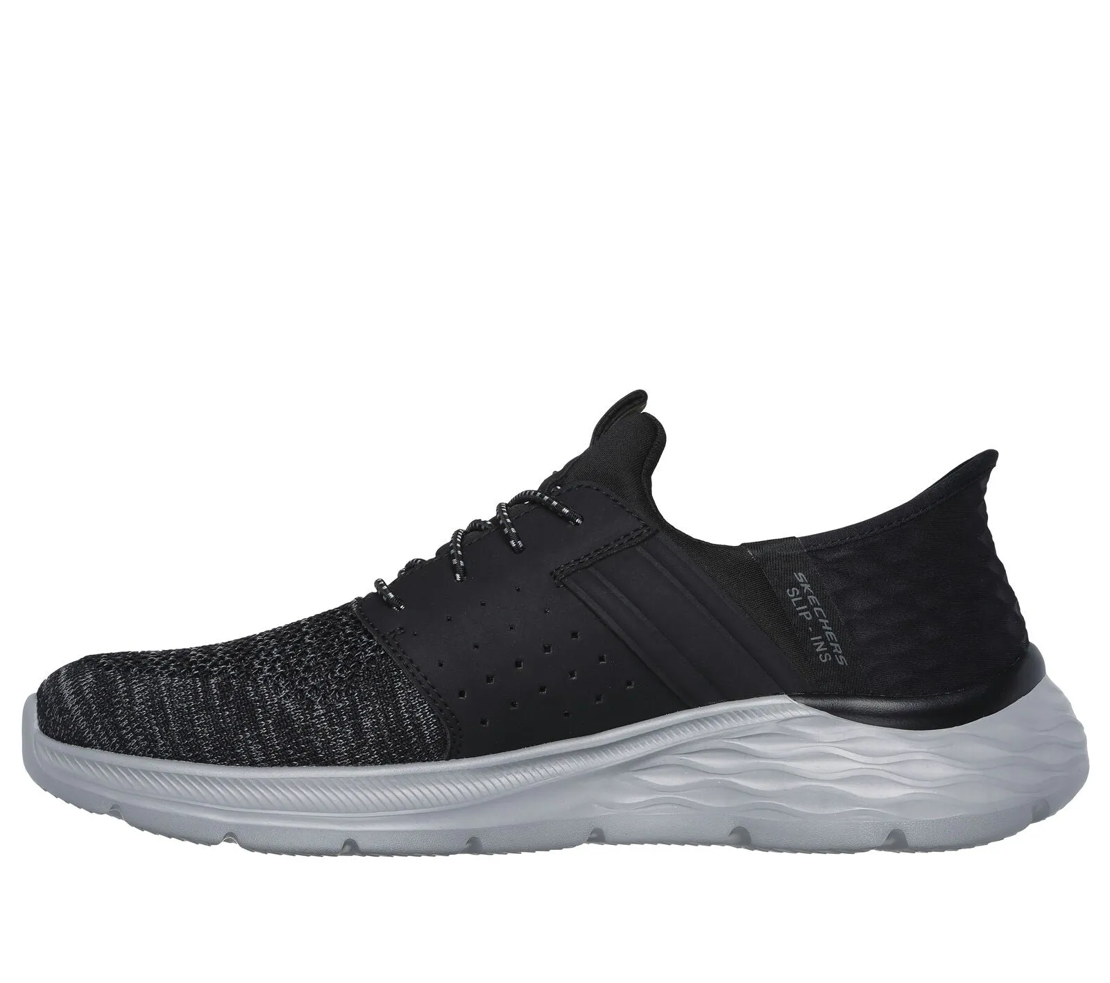 MEN'S SKECHERS SLIP-INS RELAXED FIT: GARNER - NEWICK | BLACK