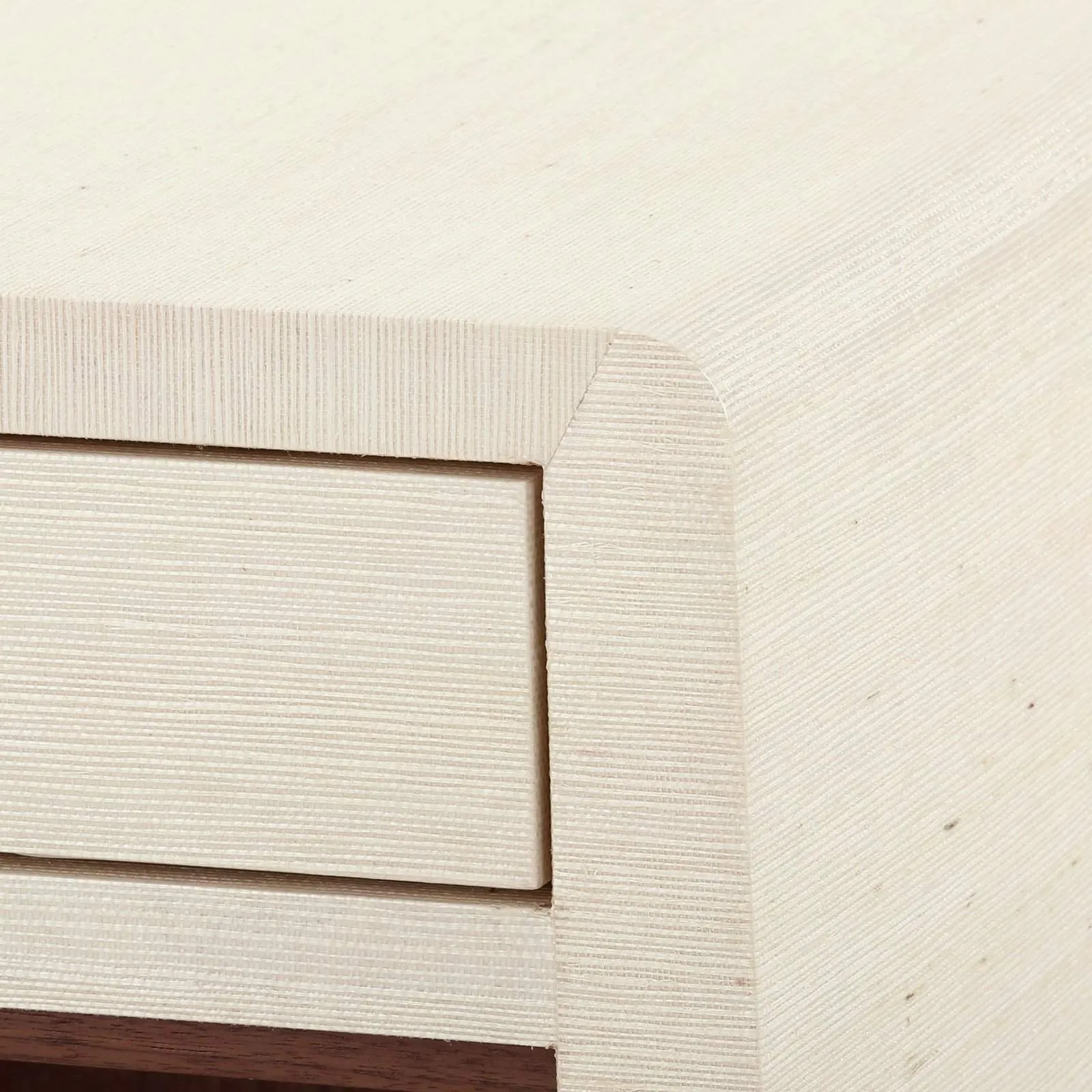 Ming 2-Drawer Side  Table / Canvas Cream