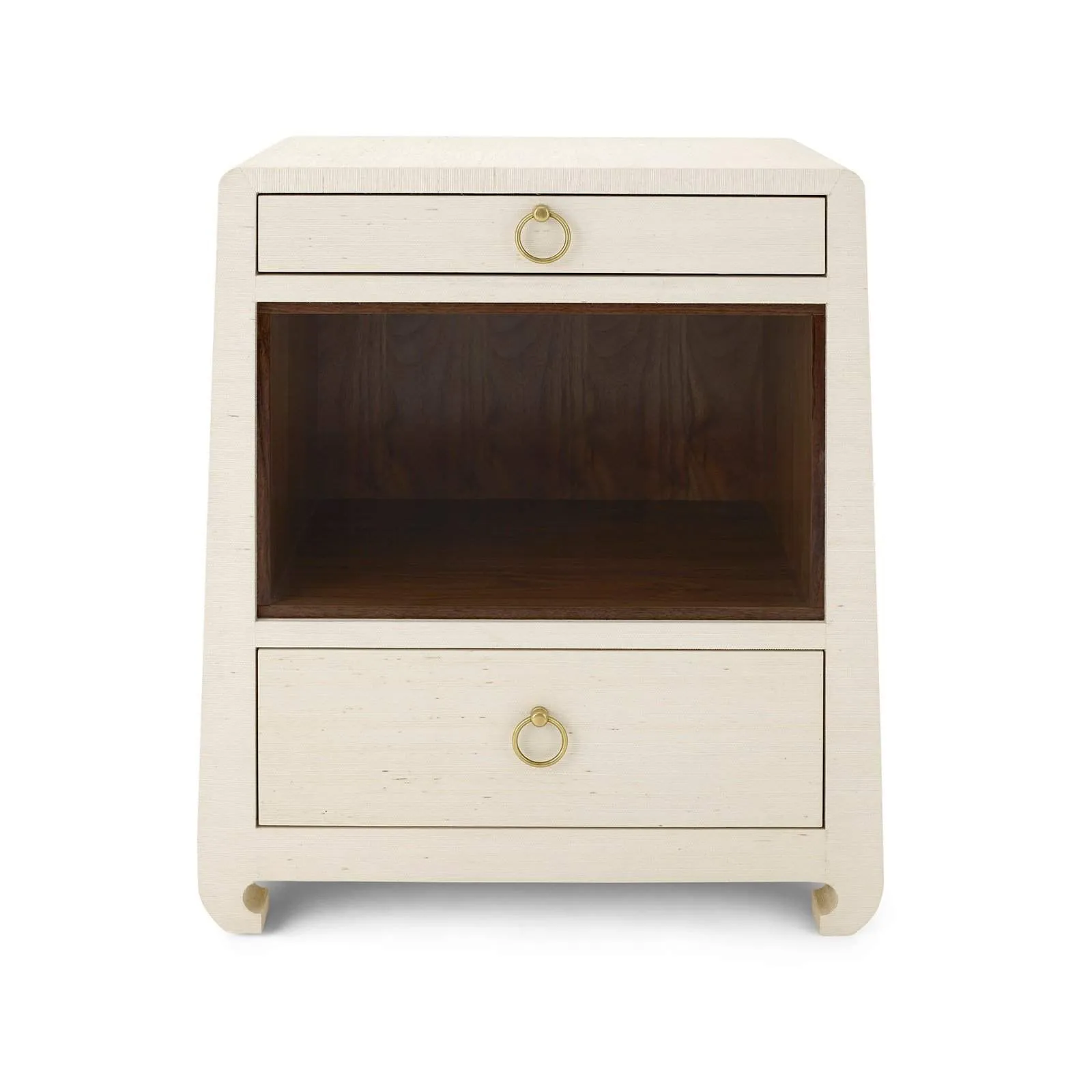 Ming 2-Drawer Side  Table / Canvas Cream