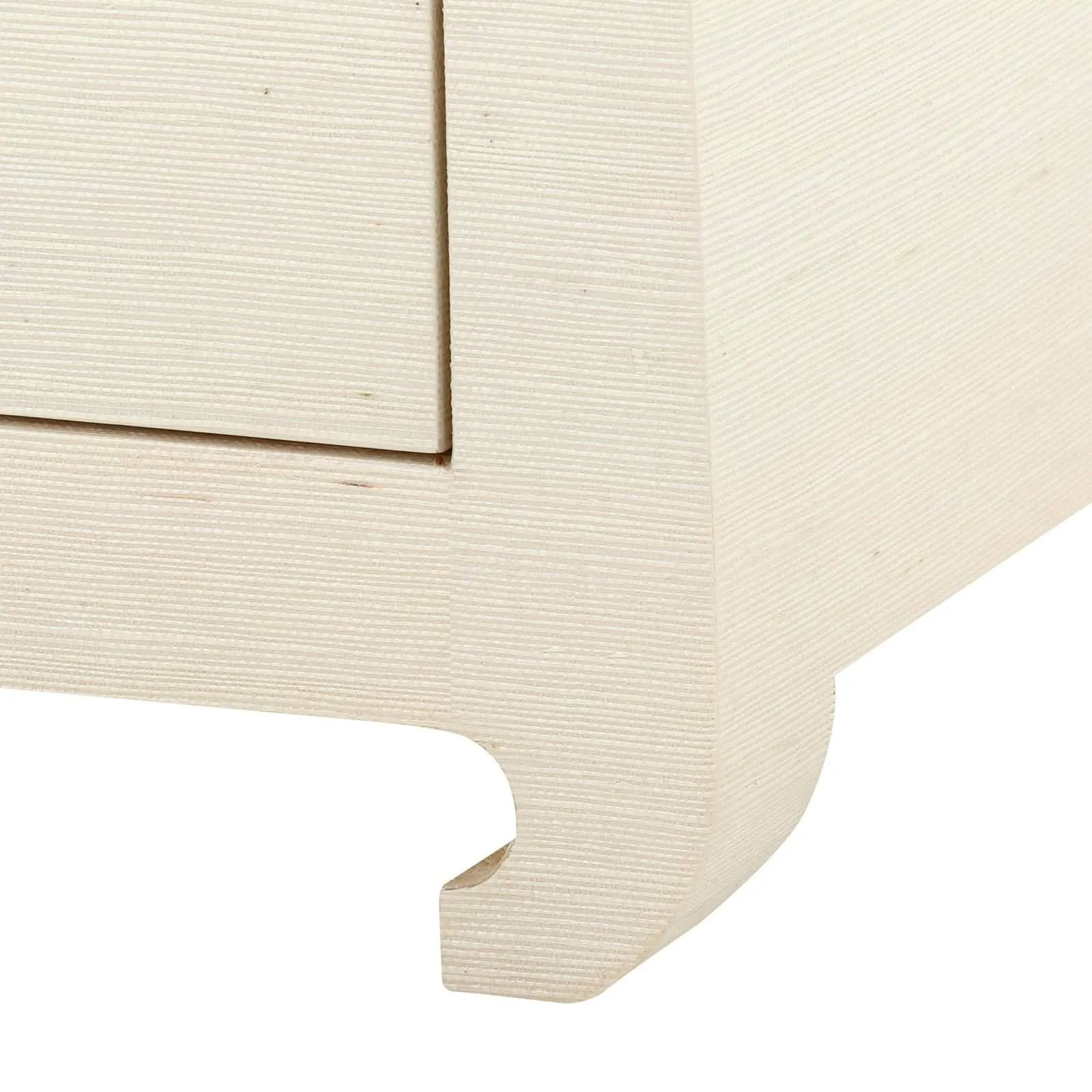Ming 2-Drawer Side  Table / Canvas Cream