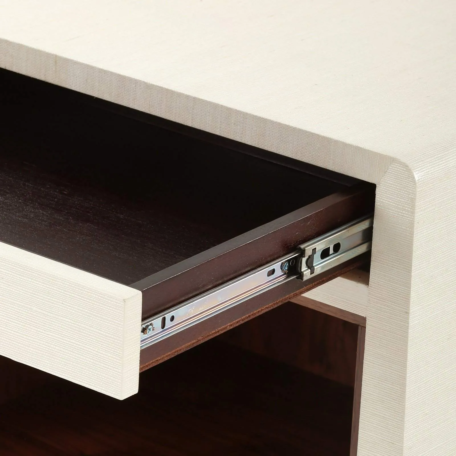 Ming 2-Drawer Side  Table / Canvas Cream