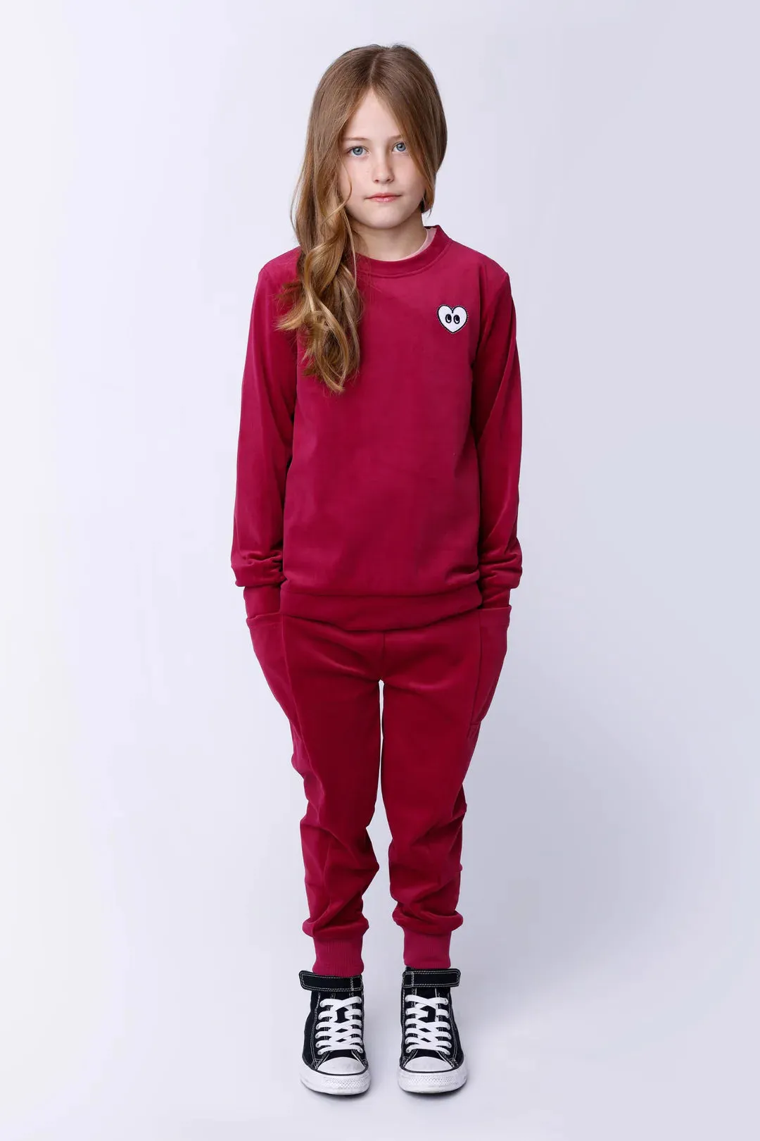 MINTI CUSTOM VELVET TRACKIES CRIMSON