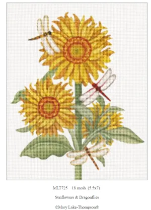 MLT725 - 18M SUNFLOWERS & DRAGONFLIES