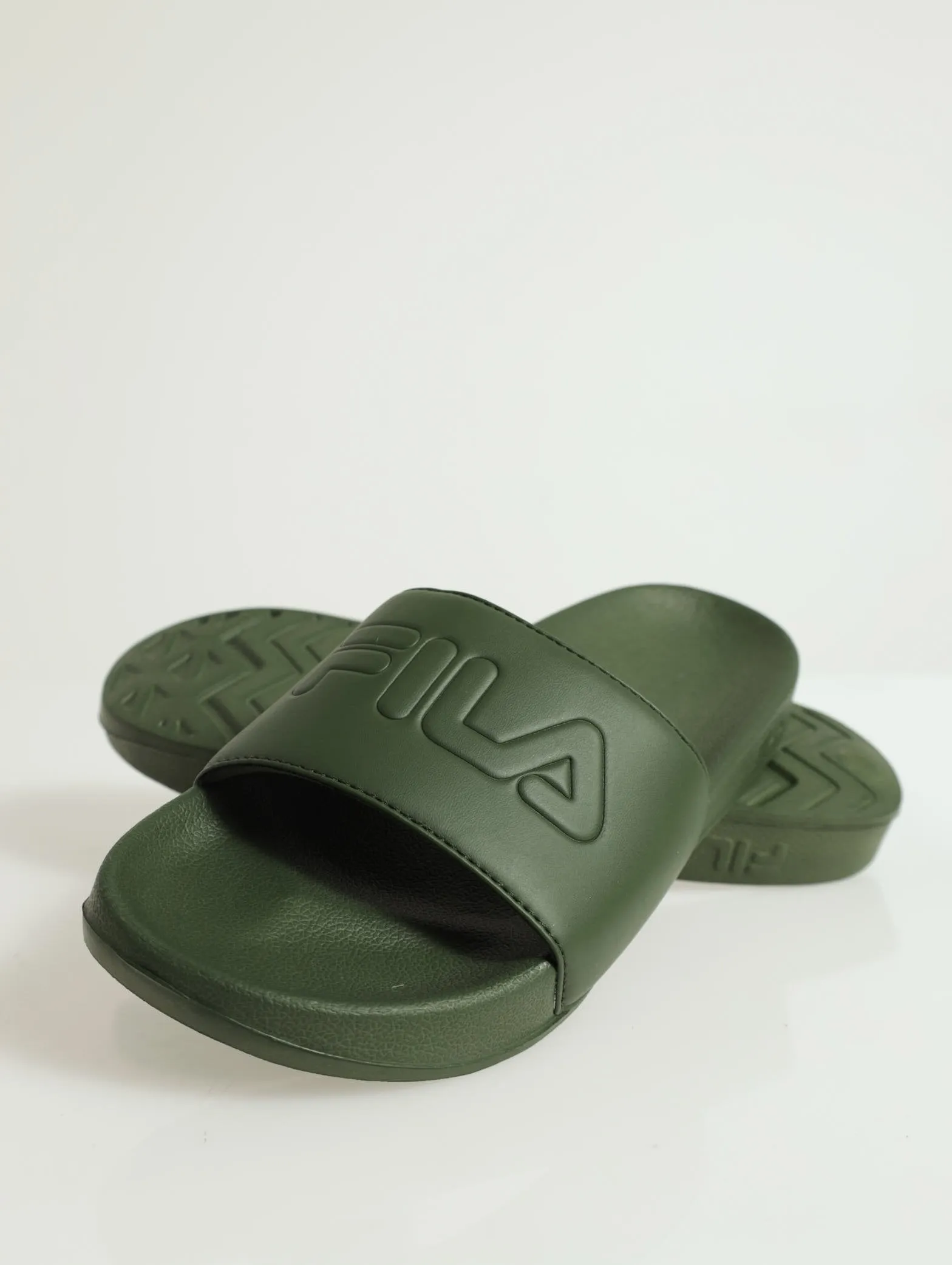 Mono Basic Branded Open Toe Pool Slide - Sage