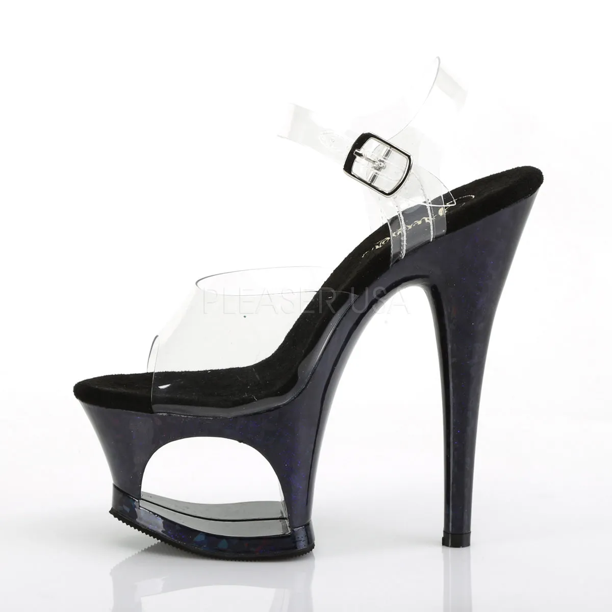 MOON-708HSP  Clear/Midnight Blue Hologram