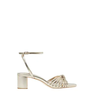 OLIVIA KNOT MID HEEL SANDAL