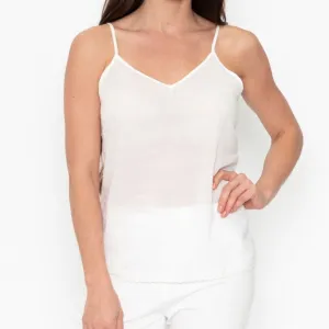 Orientique Cotton Cami Half Slip White