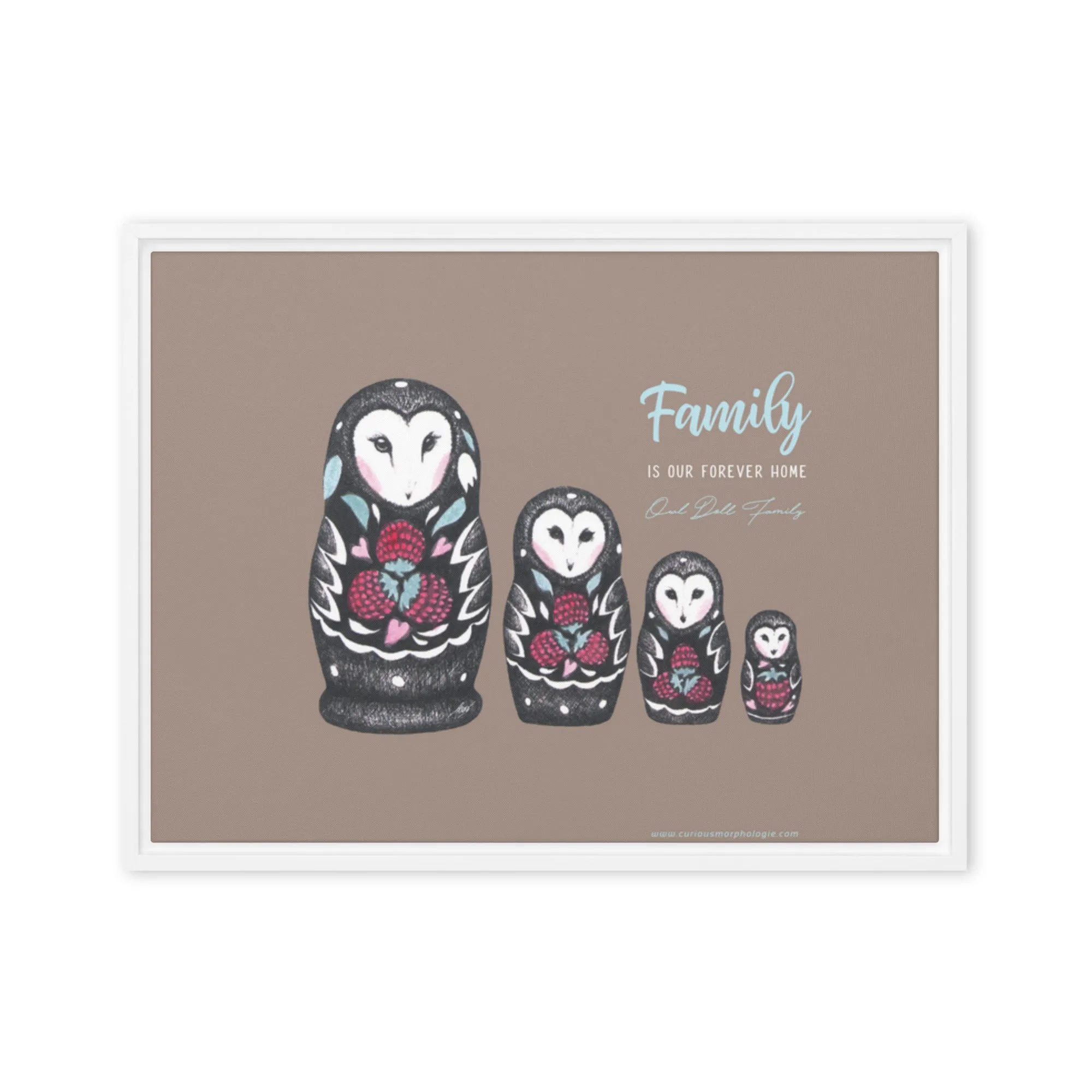 Owl Doll Family Canvas Print