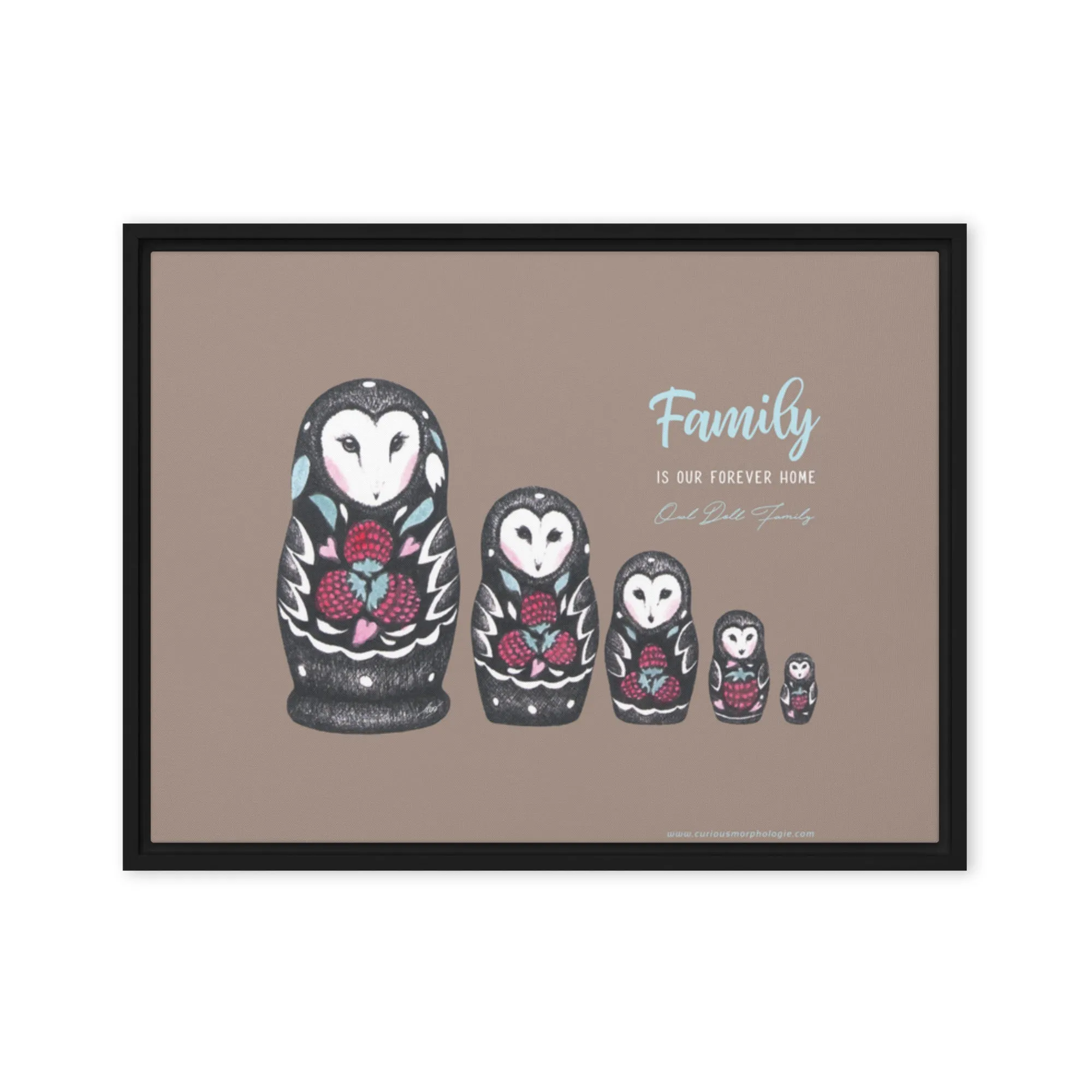 Owl Doll Family Canvas Print