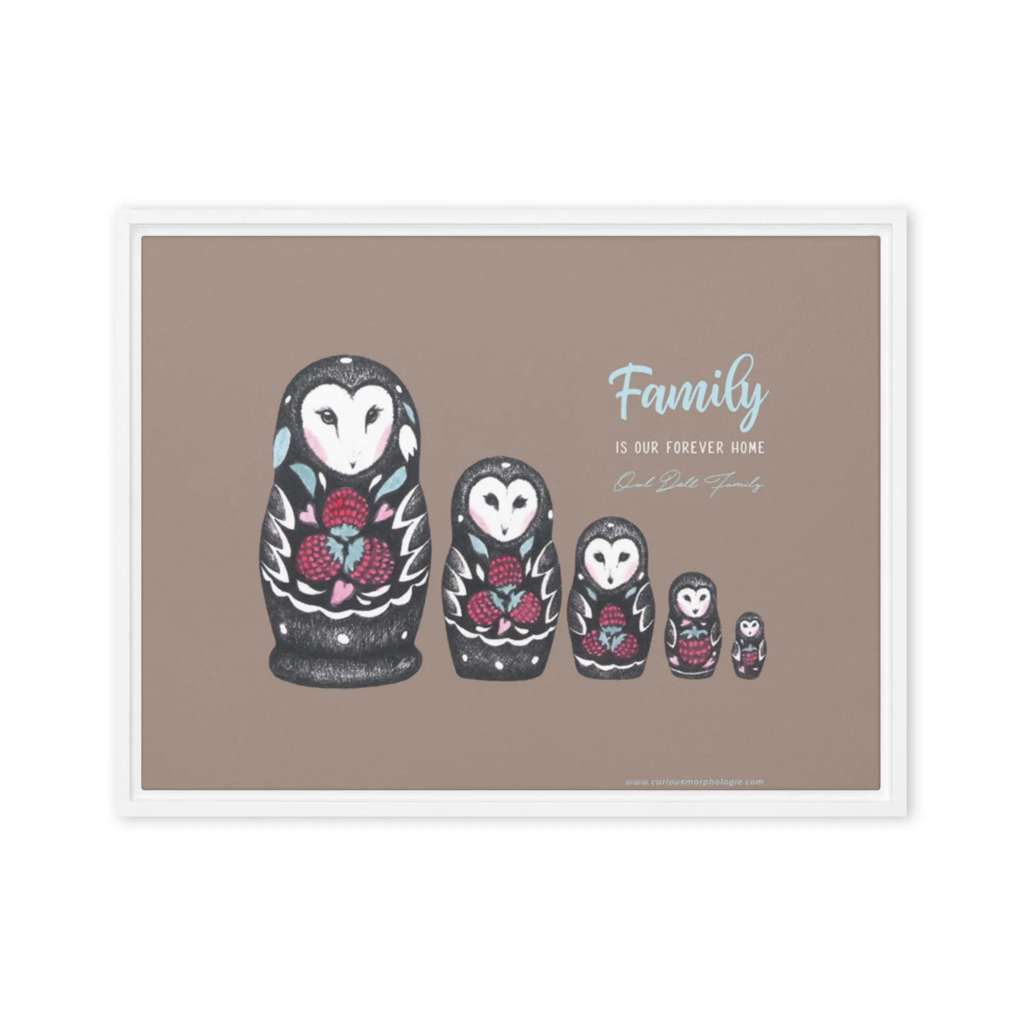 Owl Doll Family Canvas Print