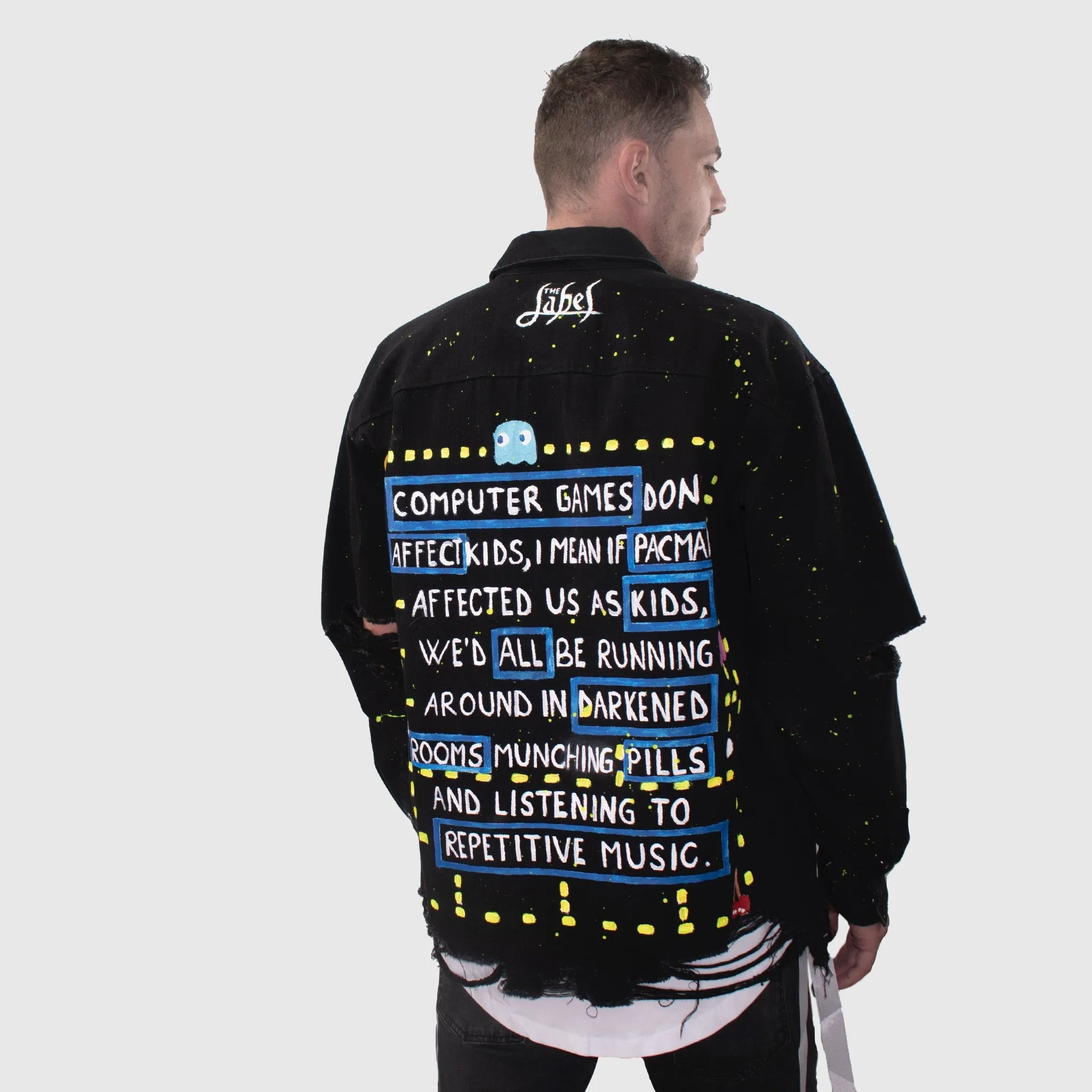 Party Animal - Hand-Painted Denim Jacket