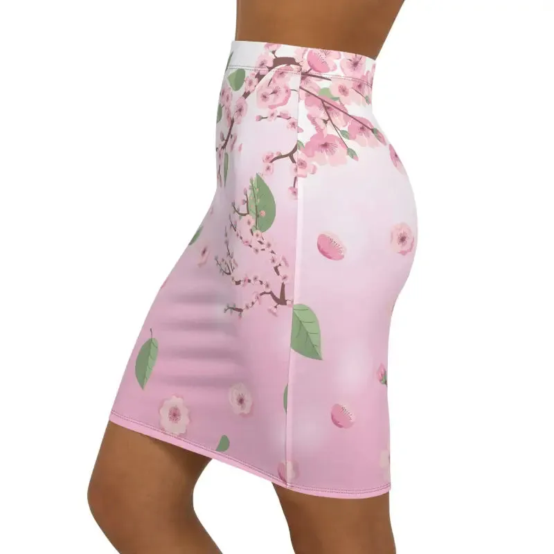 Pink Flowers Womens Mini Skirt that Steals Hearts