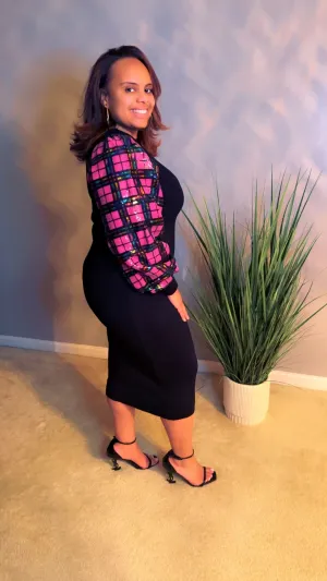 Plus “Starlight Glow” Sweater Dress