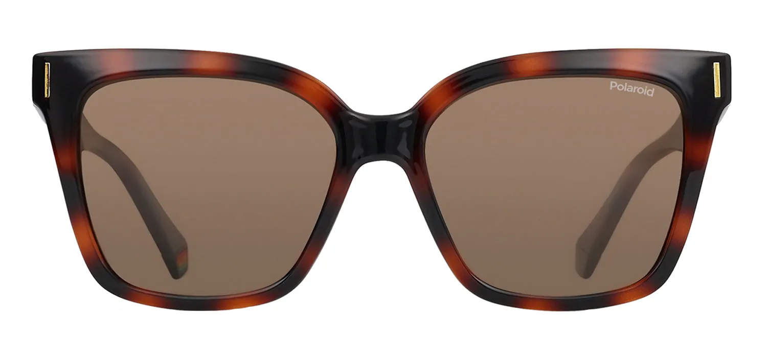 Polaroid PLD 6192/S 086_SP Cat-Eye Plastic Havana Sunglasses with Brown Polarized Lens