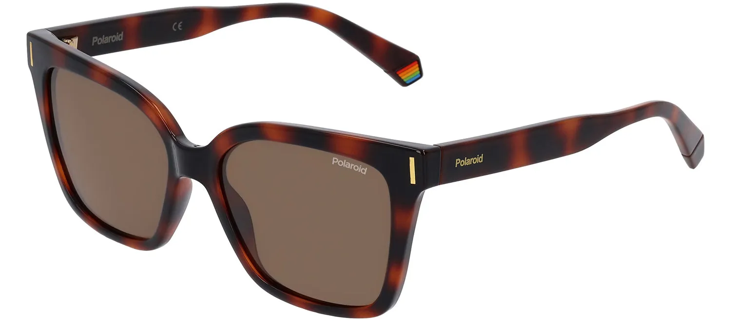 Polaroid PLD 6192/S 086_SP Cat-Eye Plastic Havana Sunglasses with Brown Polarized Lens